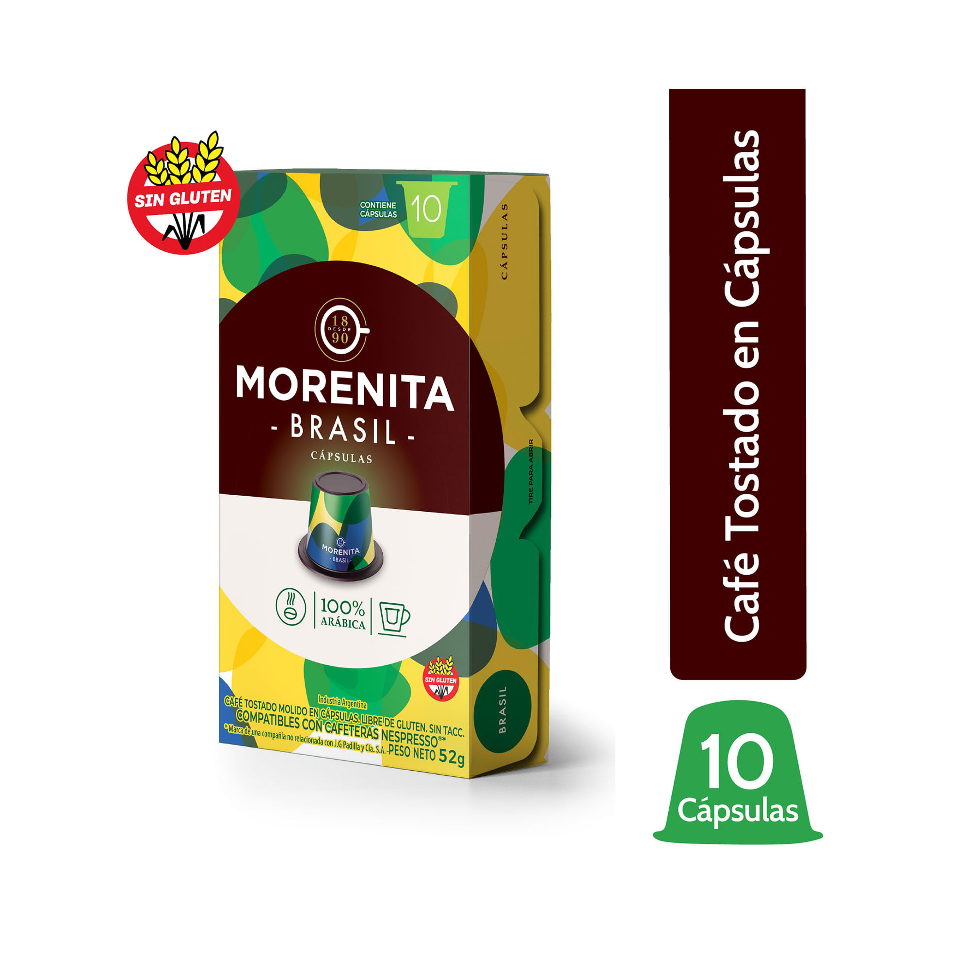 Cápsulas de café Morenita Brasil caja x 10 uni