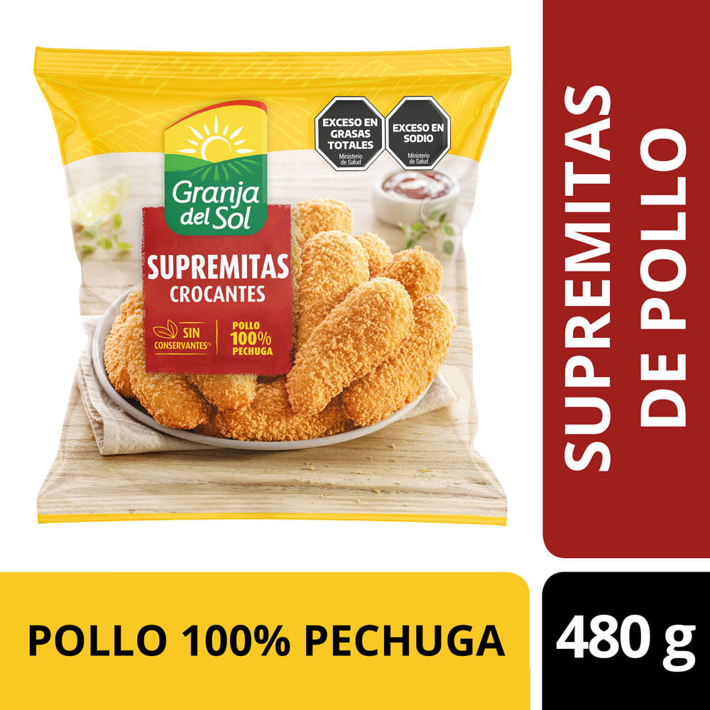 Supremitas de pollo Granja de sol crocantes 480 g.