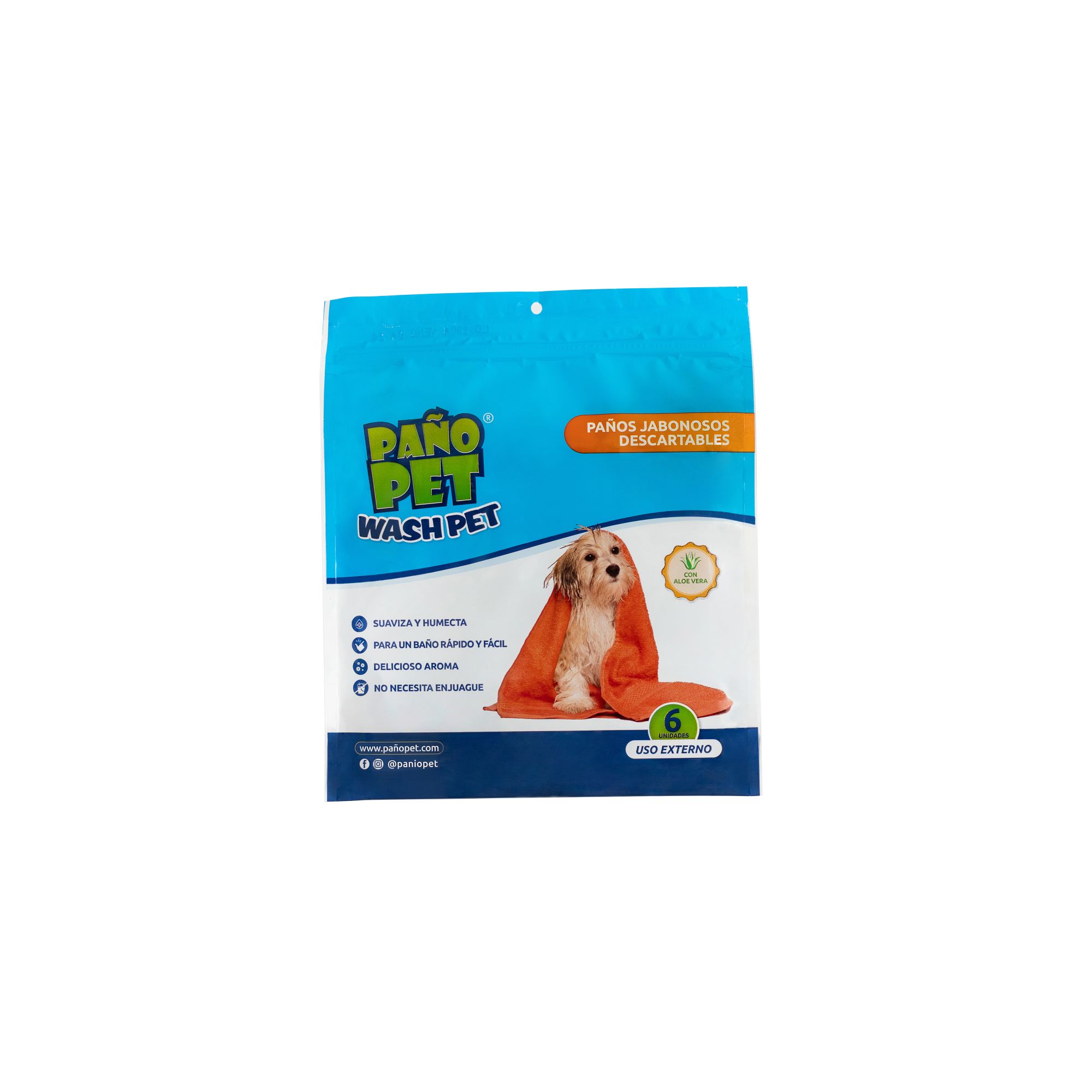 Paños jabonosos Pañopet washpet doy pack zipper