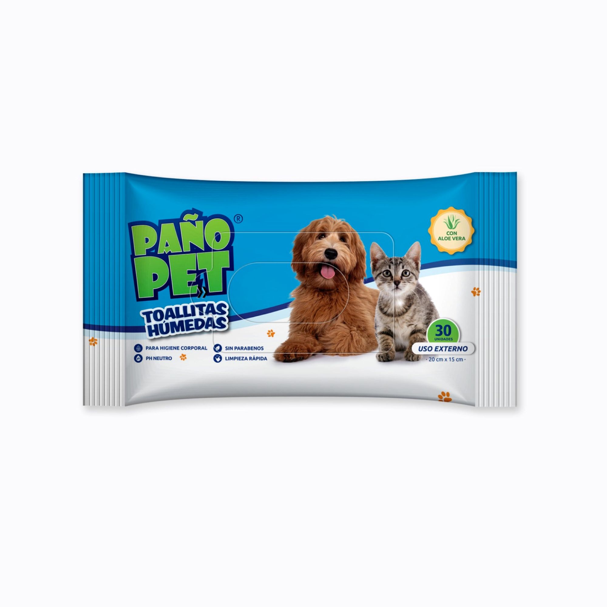 Toallitas húmedas Pañopet gruesas flow pack x 30 uni