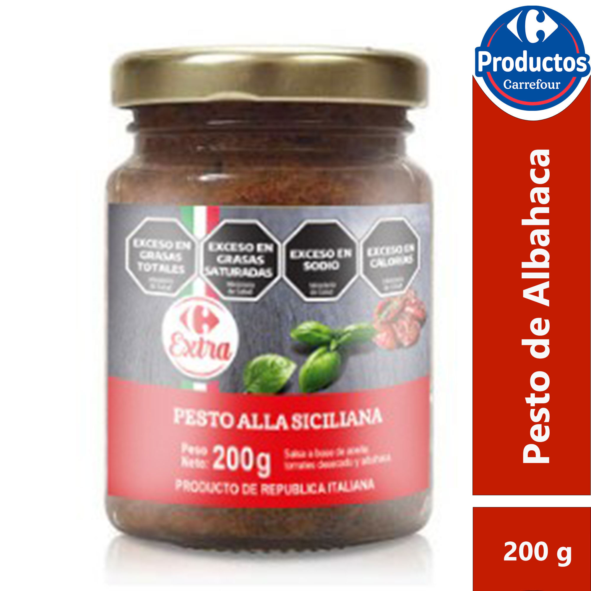 Pesto de albahaca Carrefour Extra 200 grs