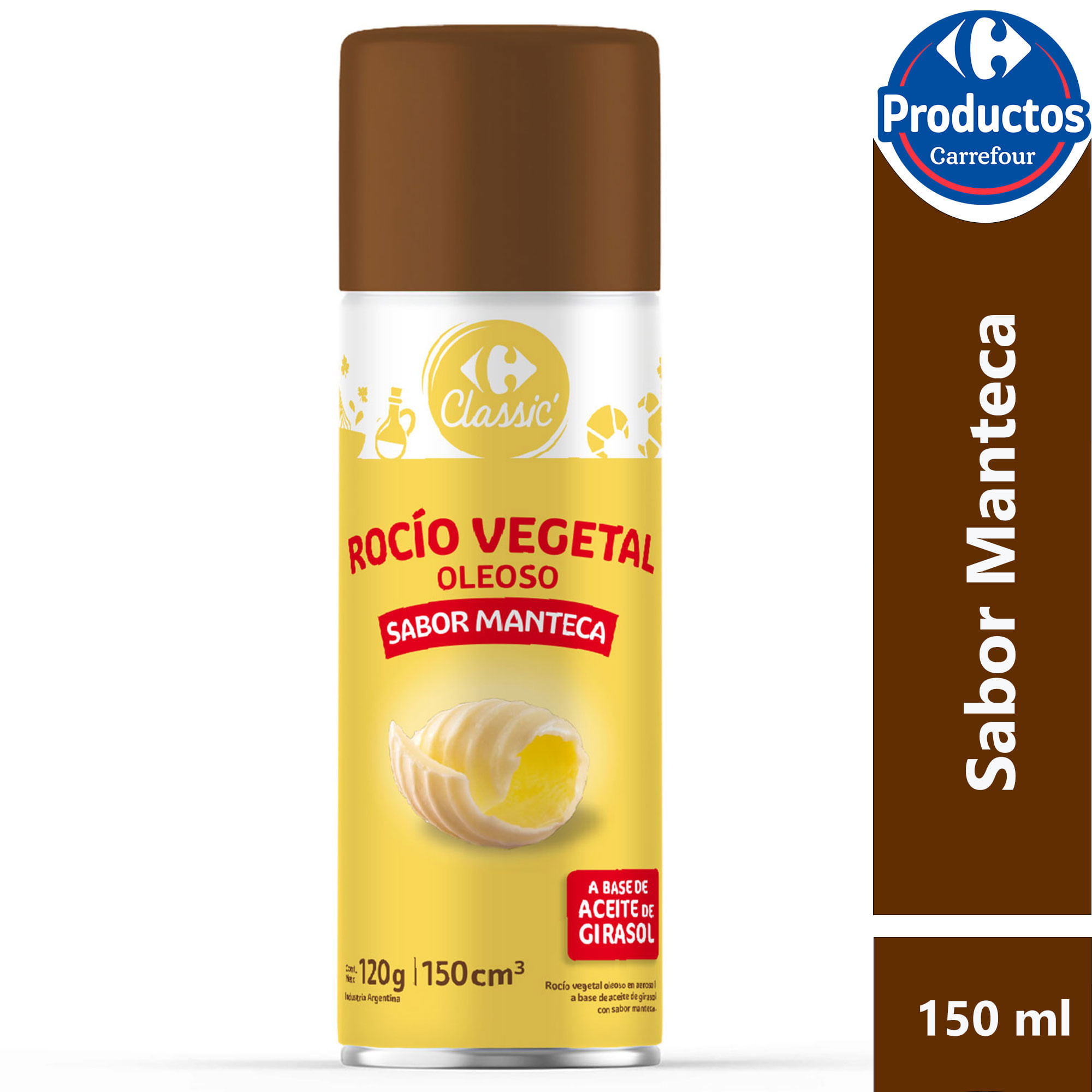 Rocio vegetal en aerosol manteca Carrefour Classic 150 ml