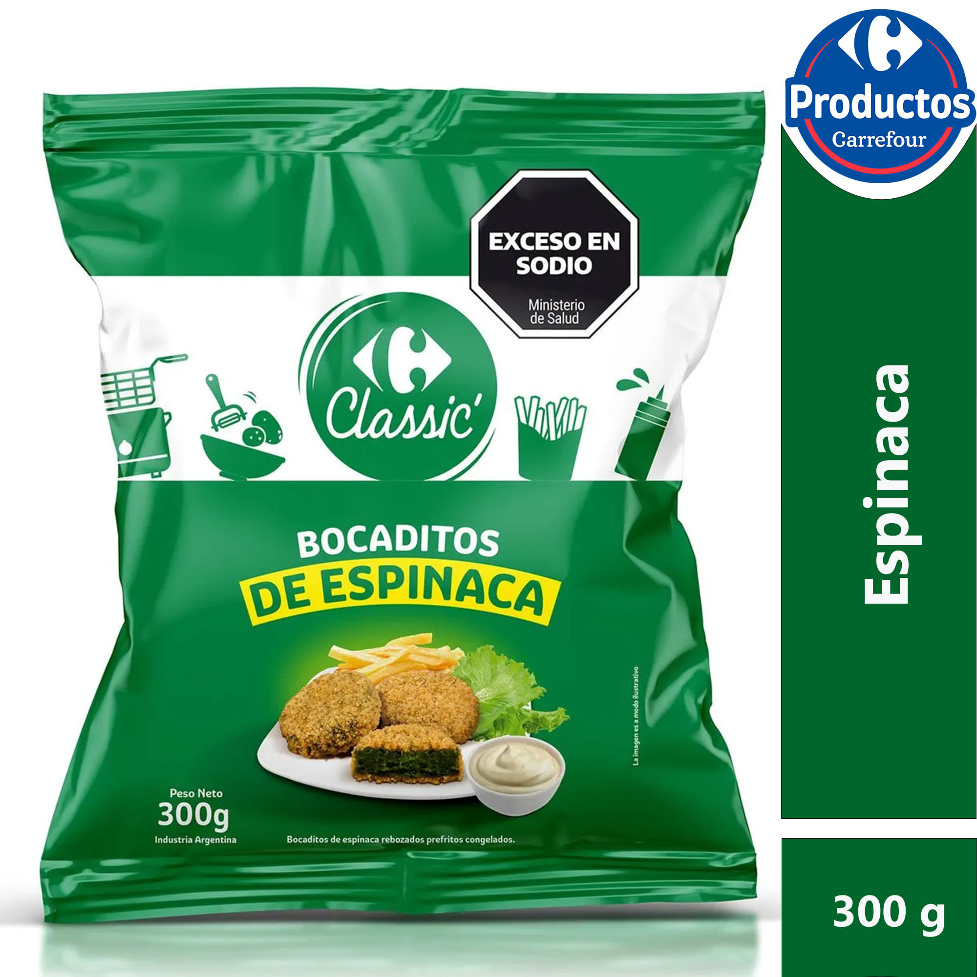 Bocaditos de espinaca Carrefour Classic 300 grs