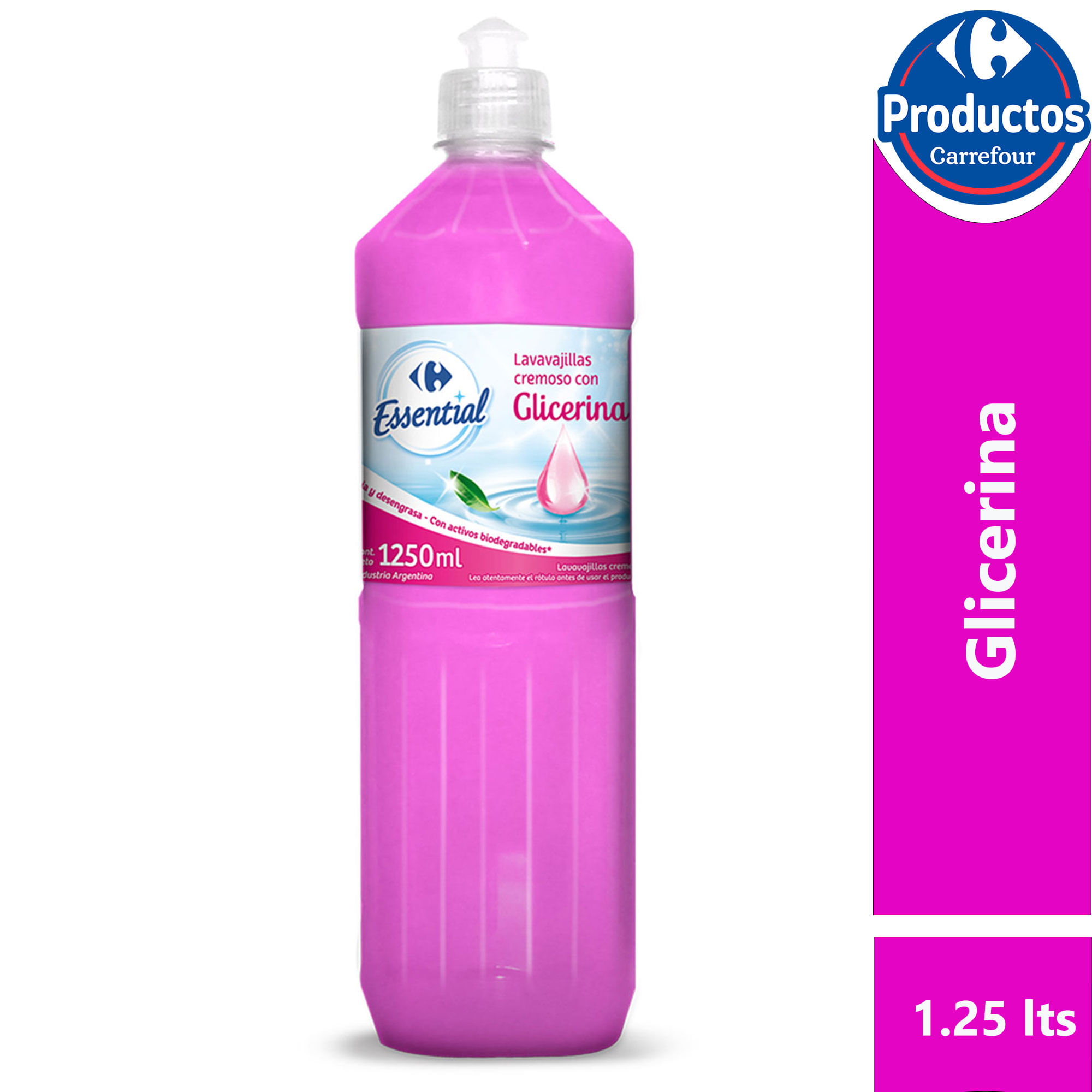 Lavavajilla cremoso Carrefour Essential glicerina 1.25 lts