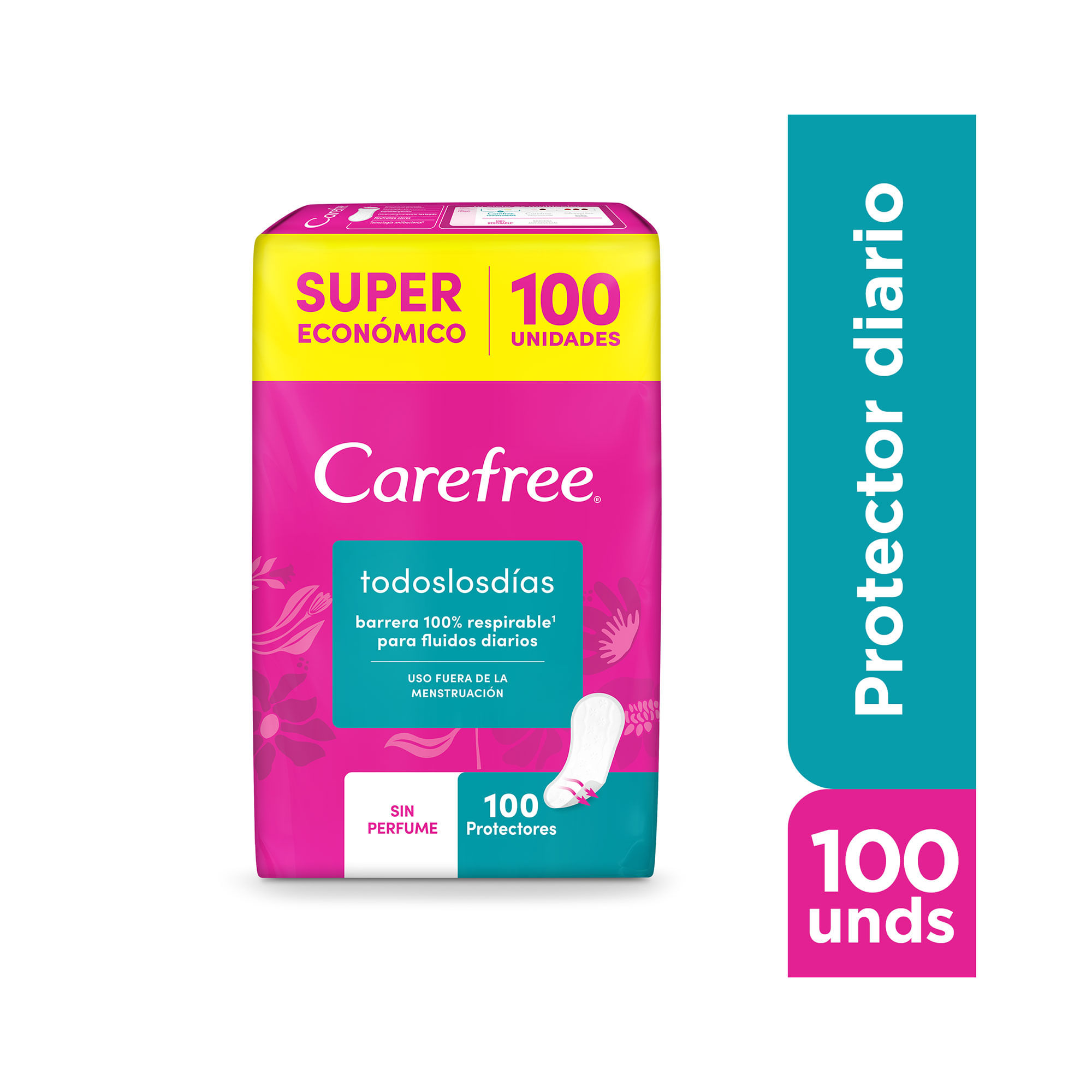 Protectores Carefree todos los dias 100 uni