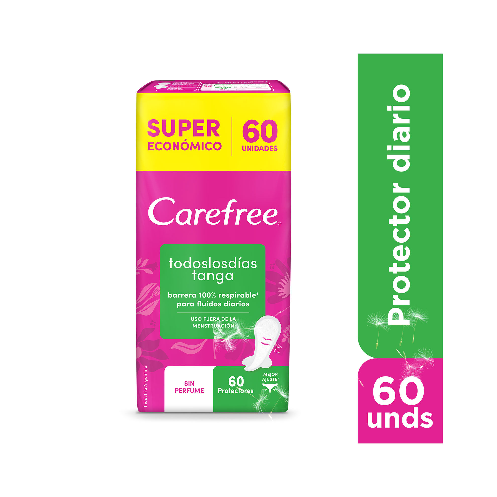 Protectores Diarios Carefree Todos Los Dias Tanga 60un