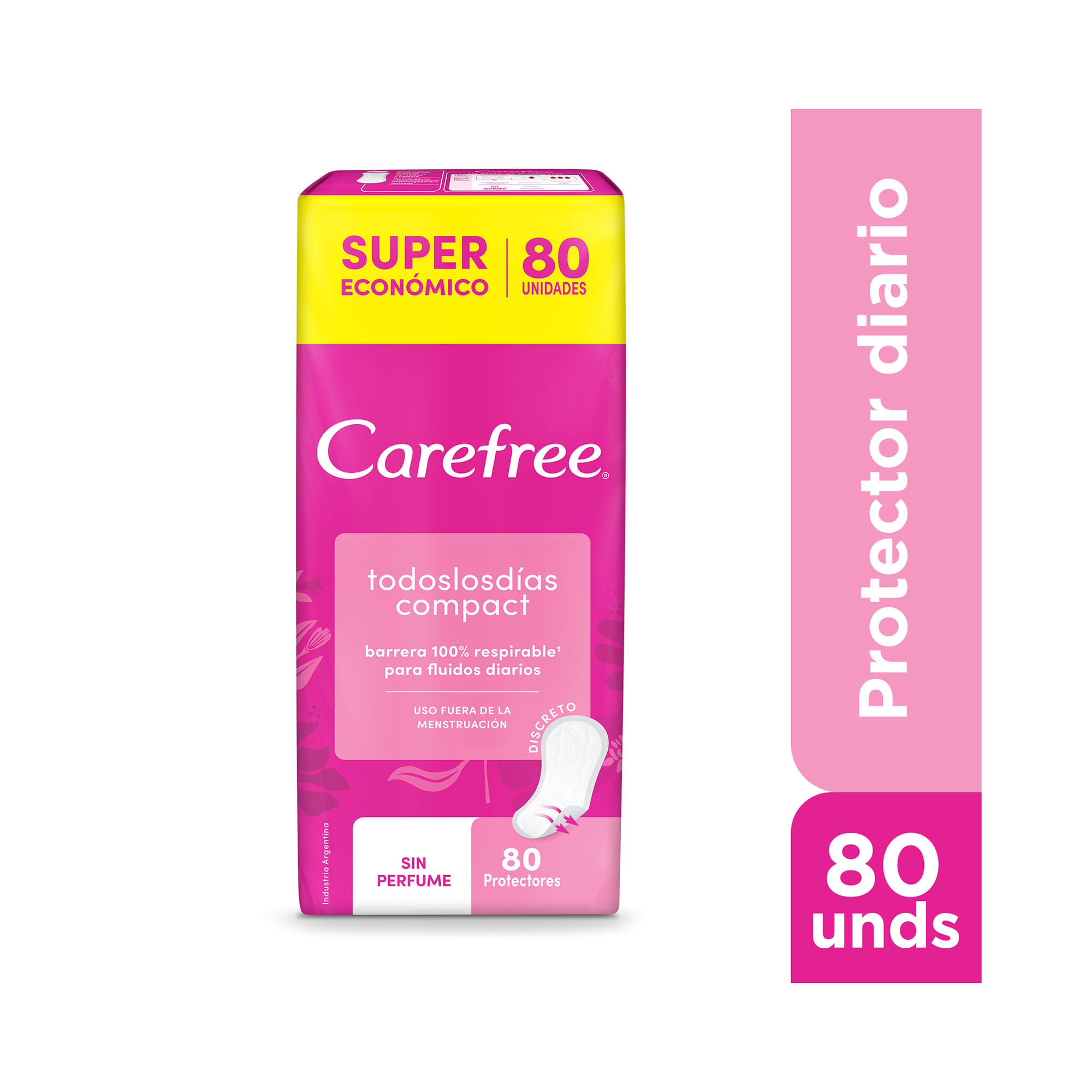 Protectores Diarios Carefree Todos Los Días Compact X80 Un
