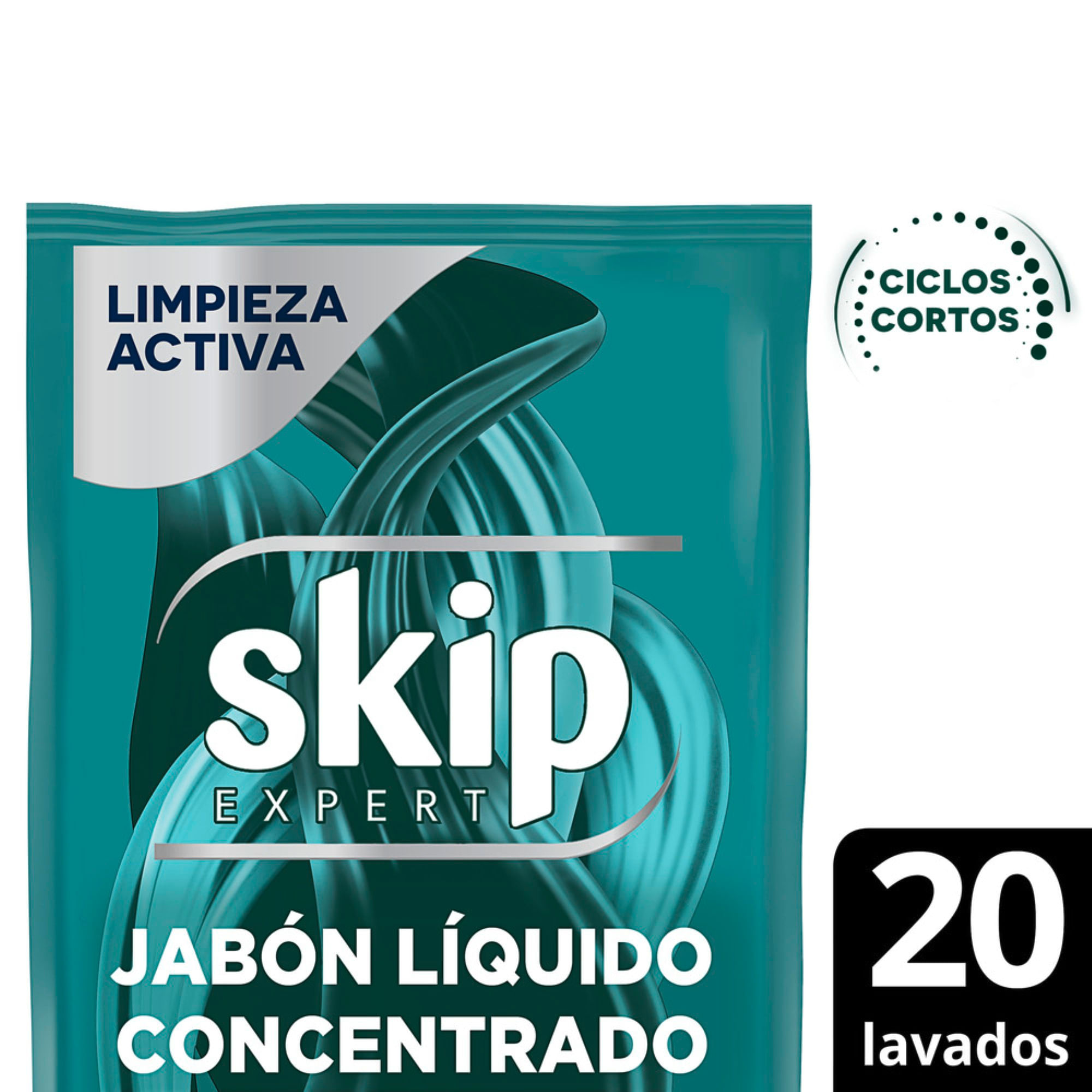 Jabón Líquido Para Ropa Skip Concentrado Limpieza Activa Para Ciclos Cortos 800 Ml