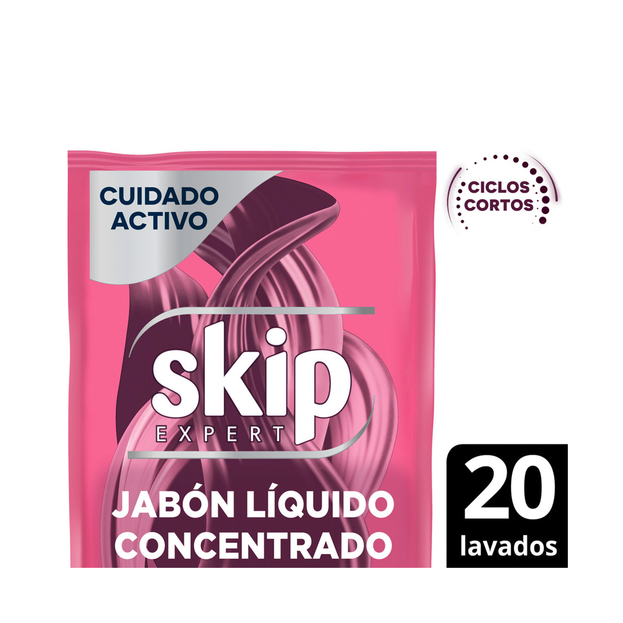 Jabón Líquido Para Ropa Skip Concentrado Cuidado Activo Para Ciclos Cortos 800 Ml