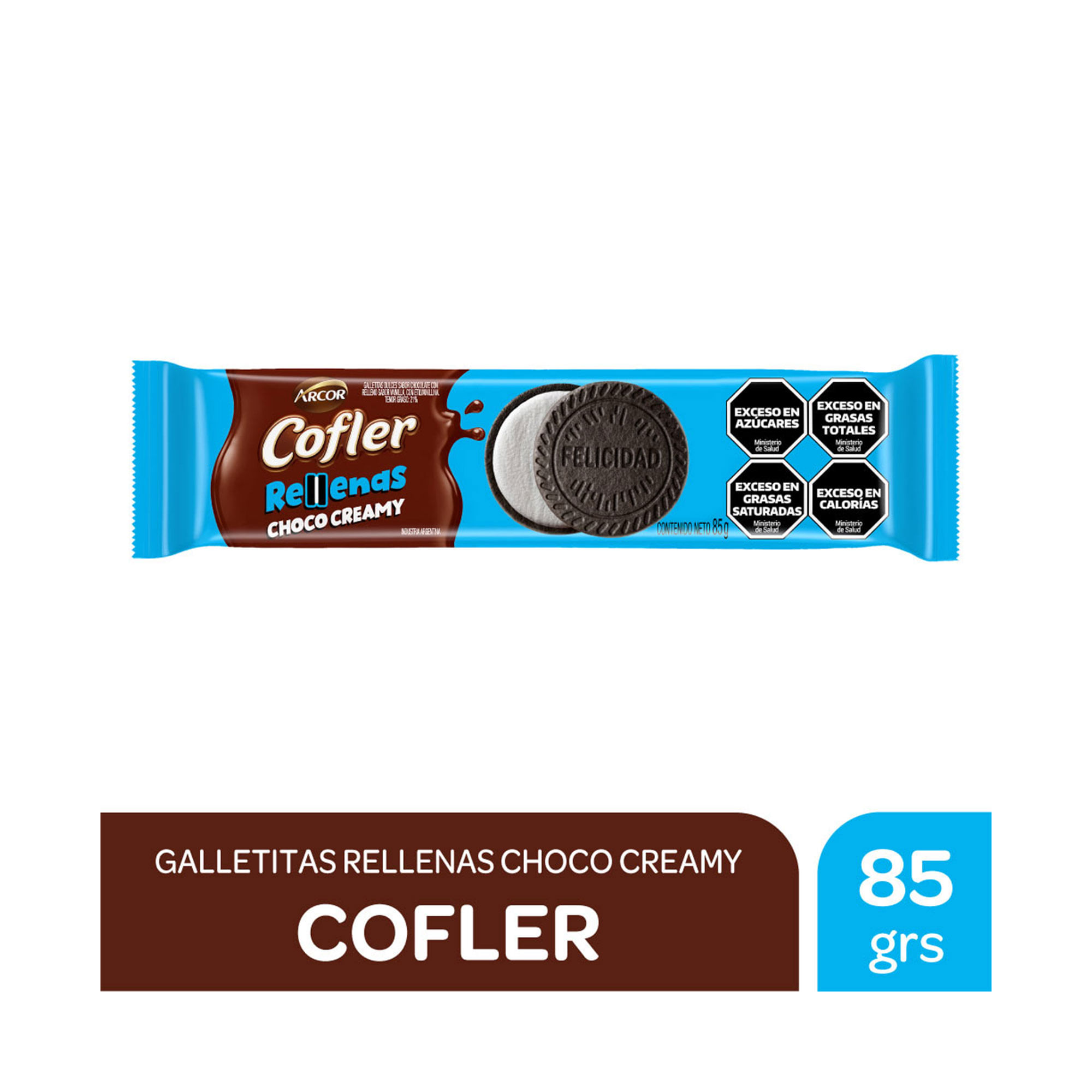 Galletitas Cofler Rellenas De Vainilla 85 G
