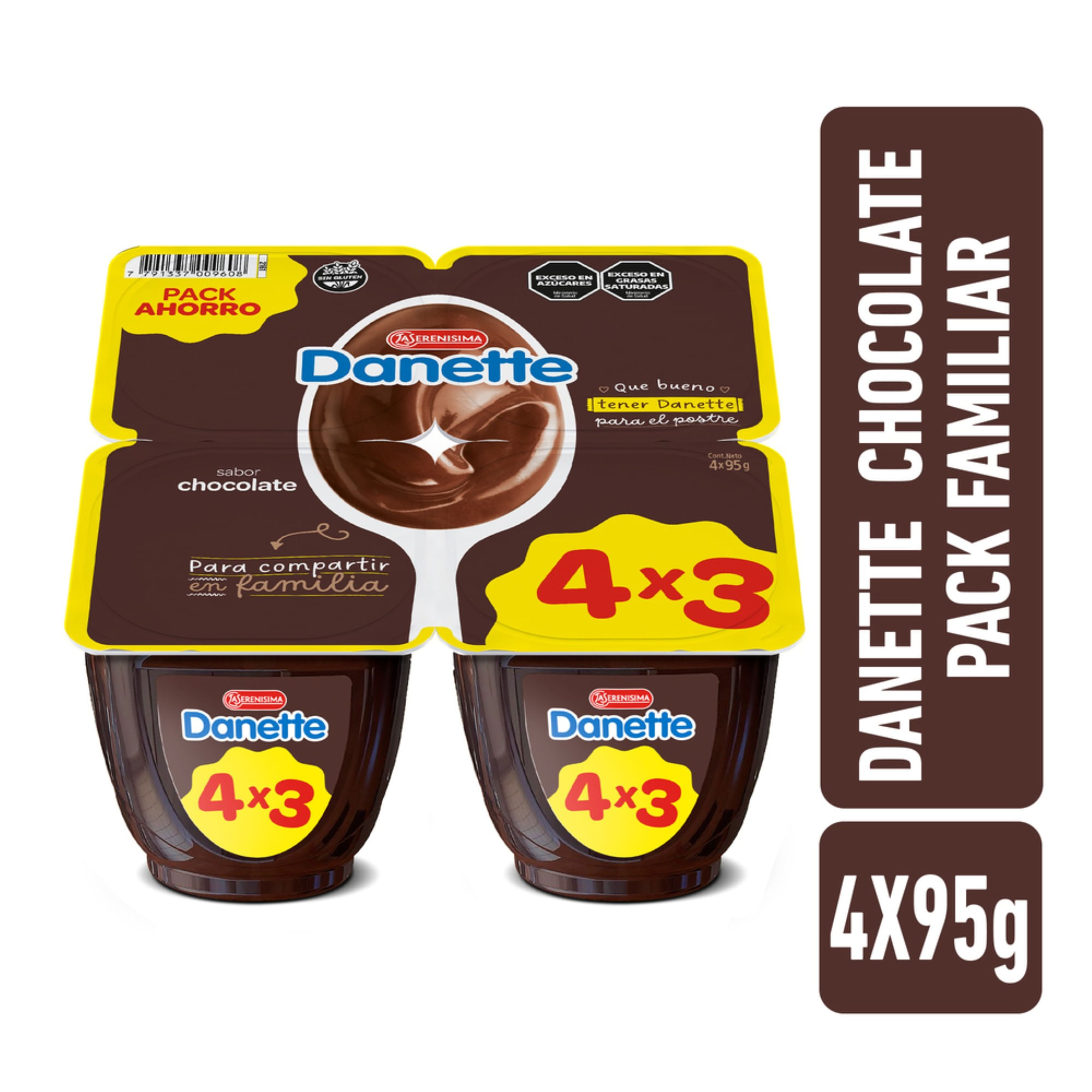 Postre Danette Chocolate 4 U 95 G