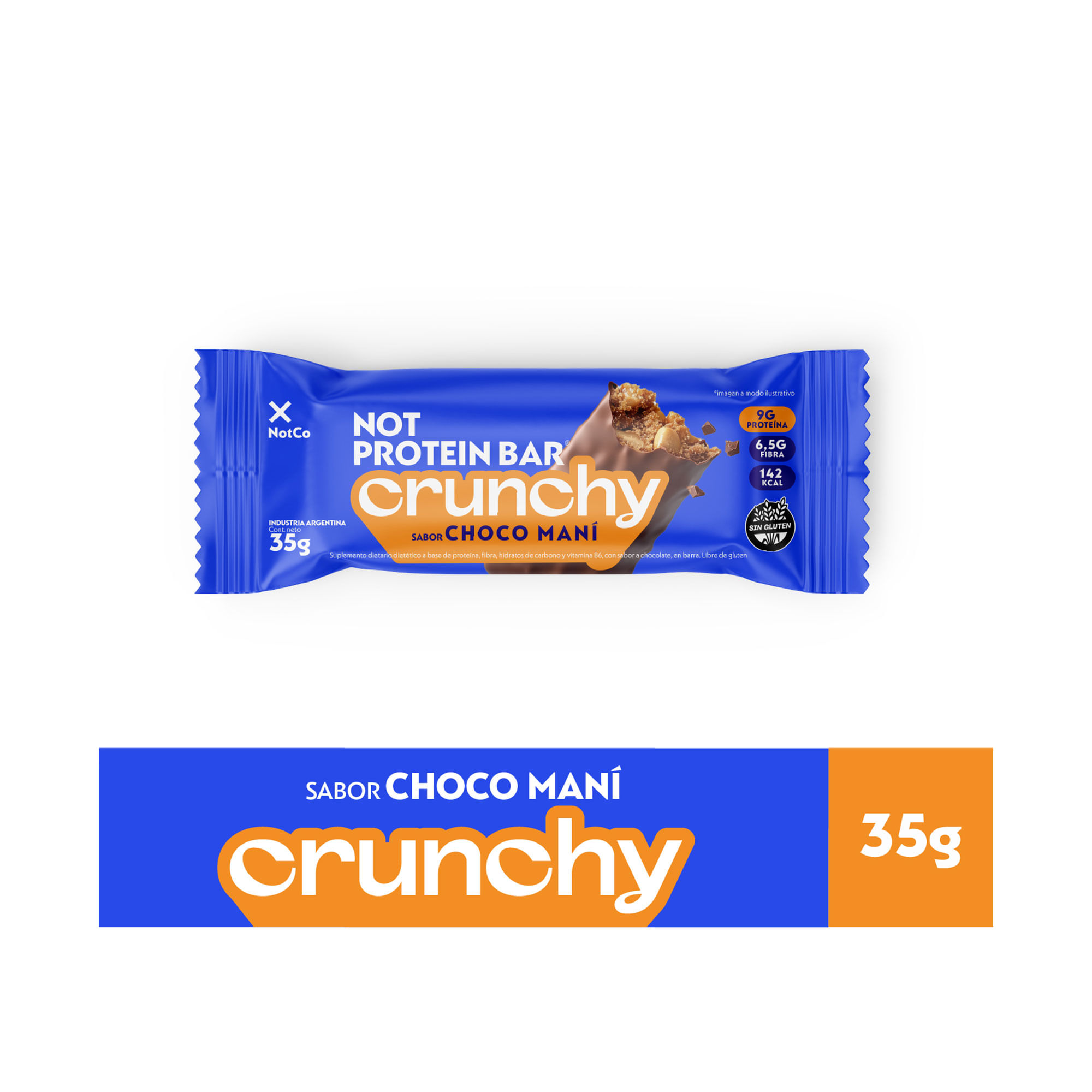 Barra proteica NotProtein Crunchy Chocomani 35 grs