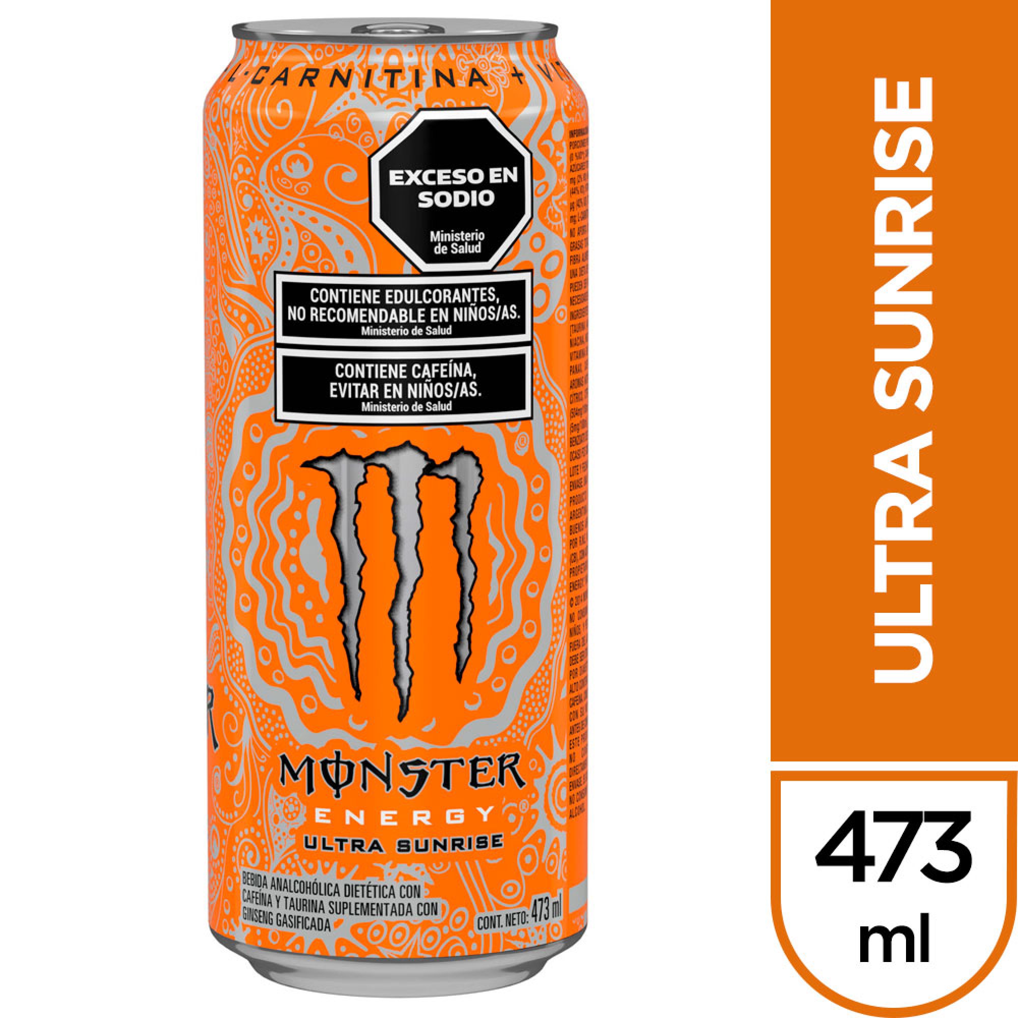 Bebida Energizante Monster Ultra Sunrise 473 Ml