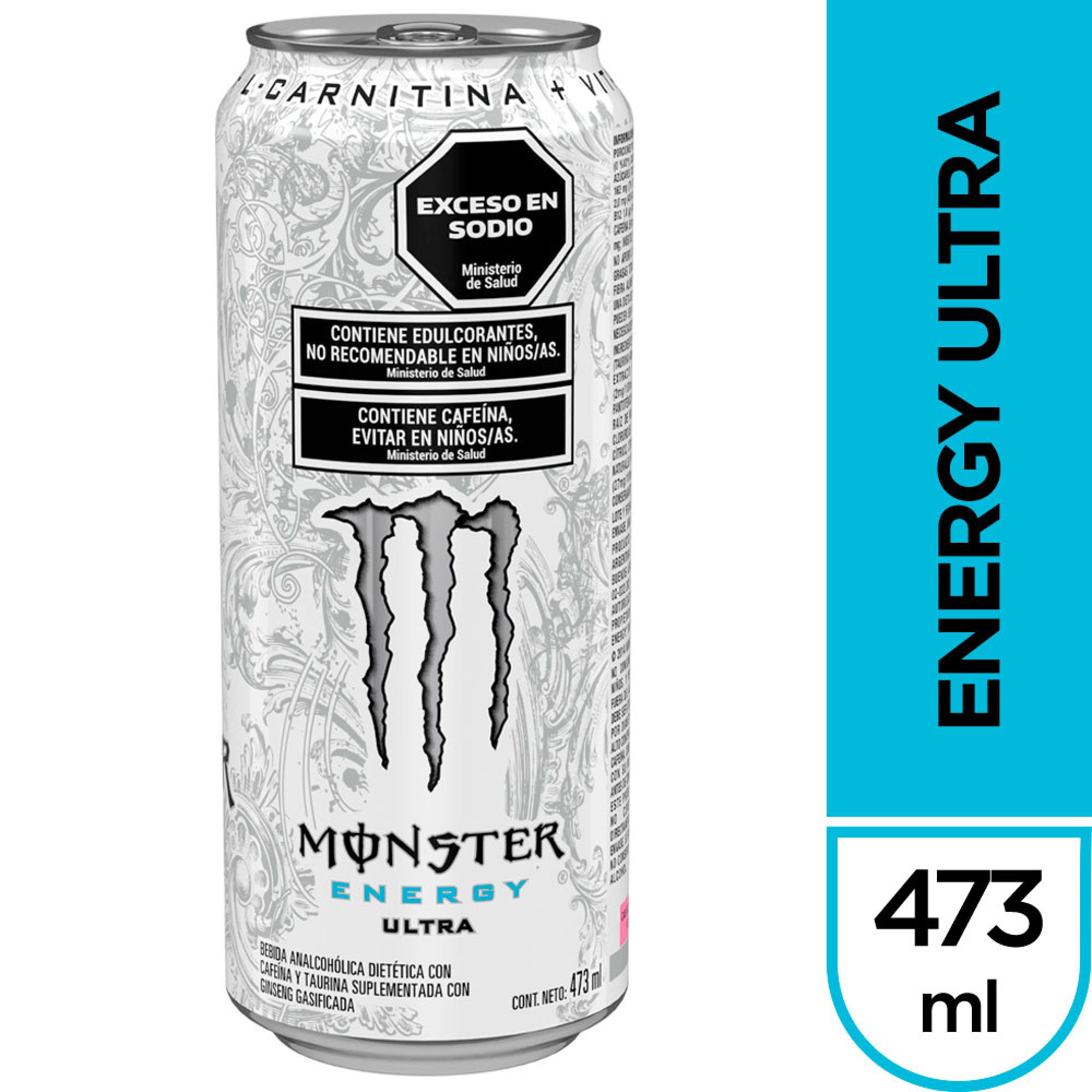 Bebida Energizante Monster Energy Ultra 473 Ml