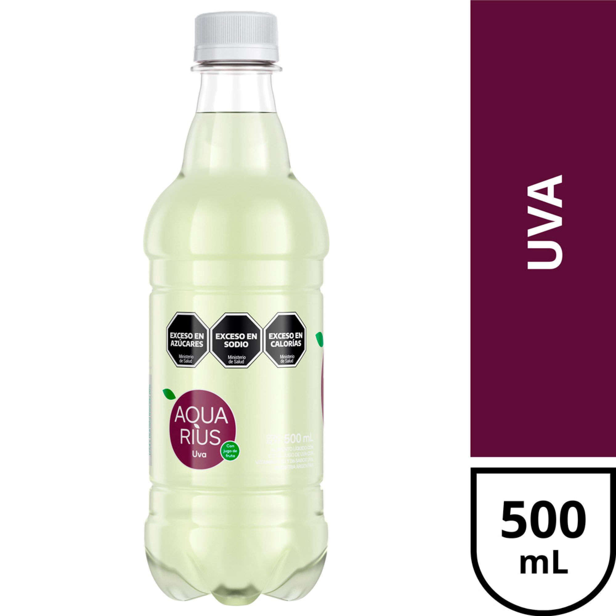 Agua saborizada Aquarius uva 500 ml