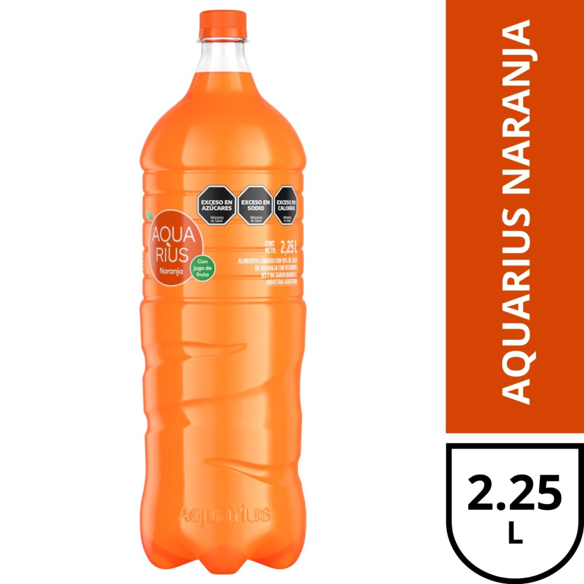 Agua Saborizada Aquarius Naranja 2.25 L