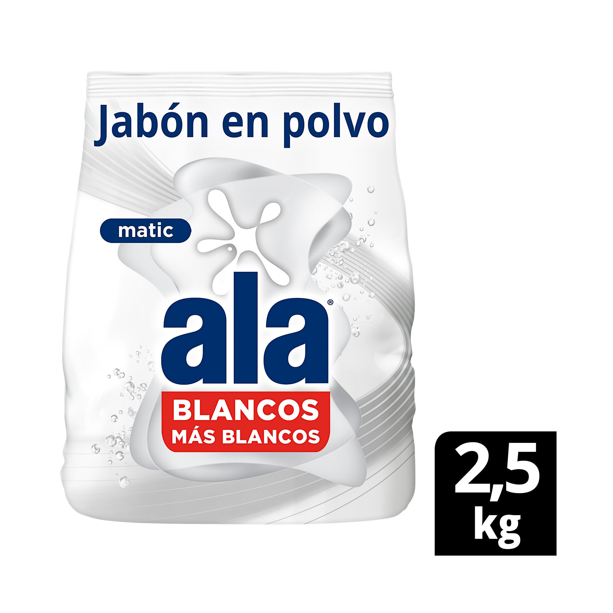 Jabón en polvo Ala Matic mas blancos 2.5 kg