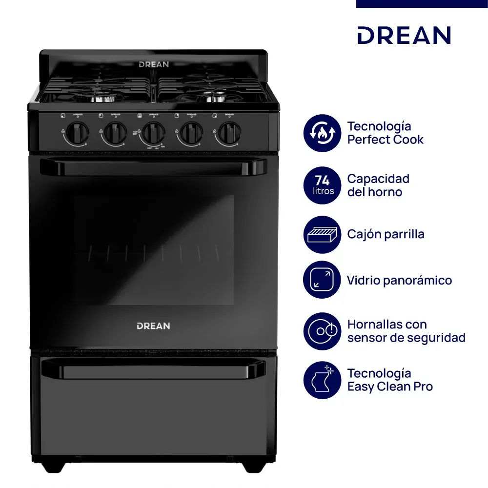 Cocina Multigas 56 cm Drean CD5602AN0