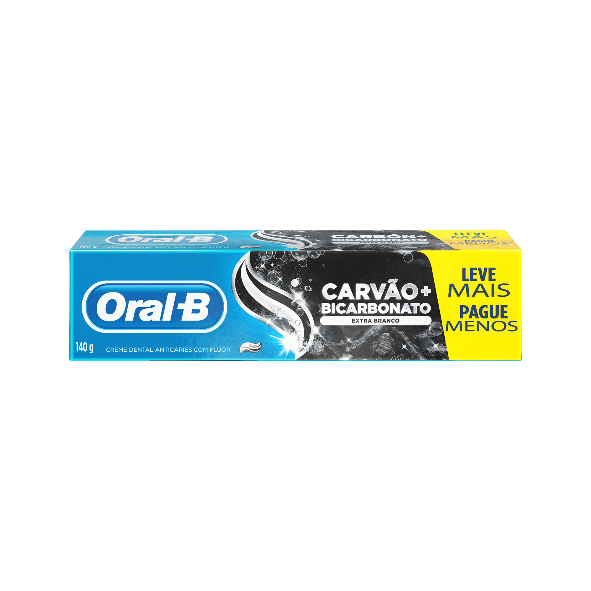 Pasta dental extra blanco Oral B carbón activo 140 grs