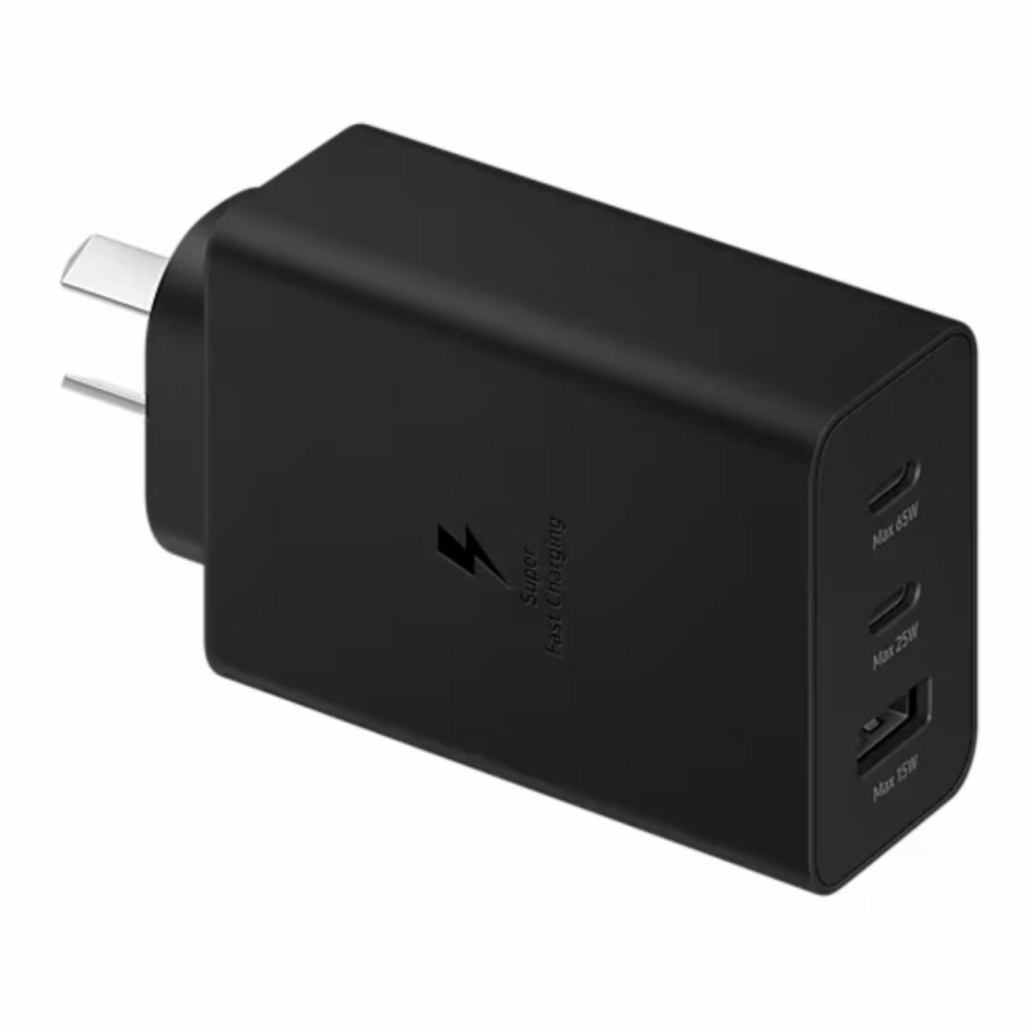 Cargador de Celular Samsung trio 65w negro sin cable