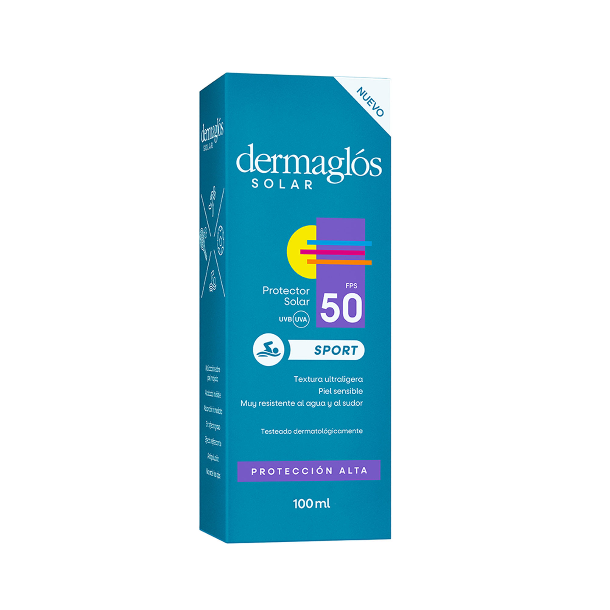 Protector solar Dermaglós F50 sports 100 ml