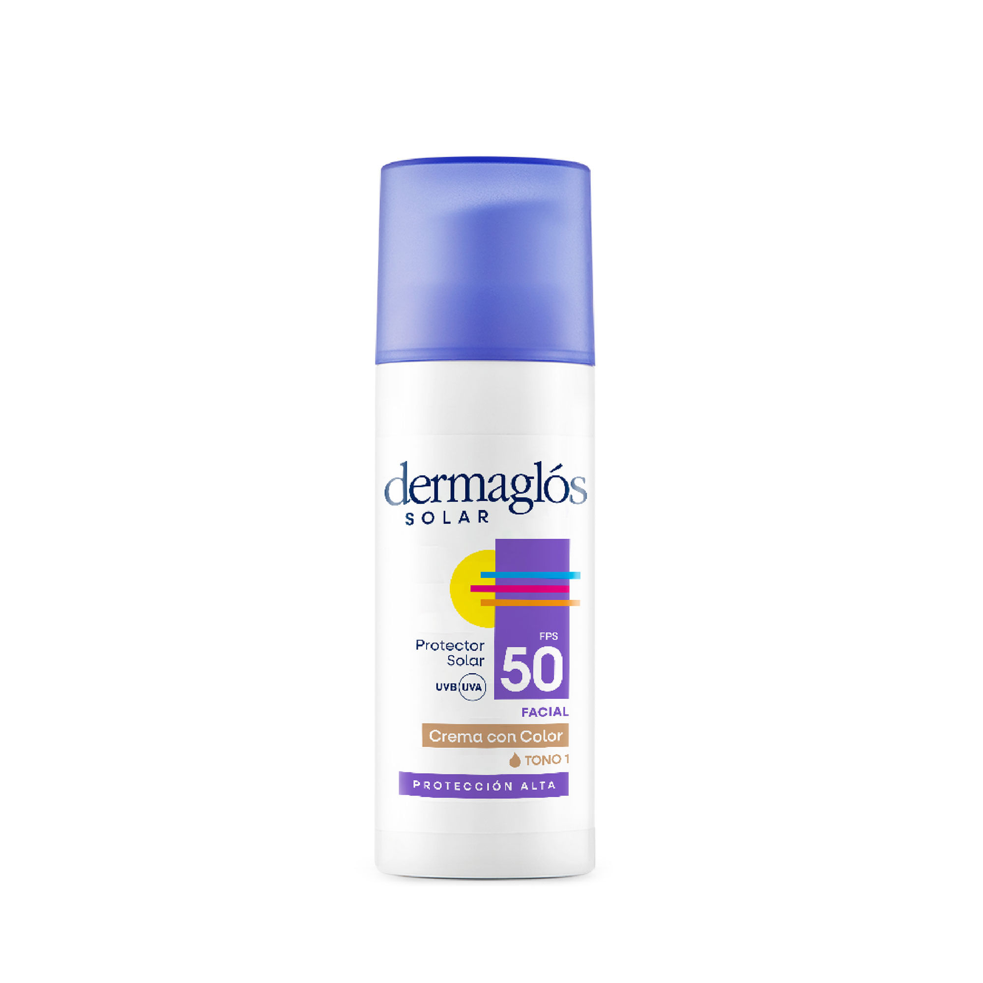 Protector solar facial Dermaglós F50 tn claro 50 grs