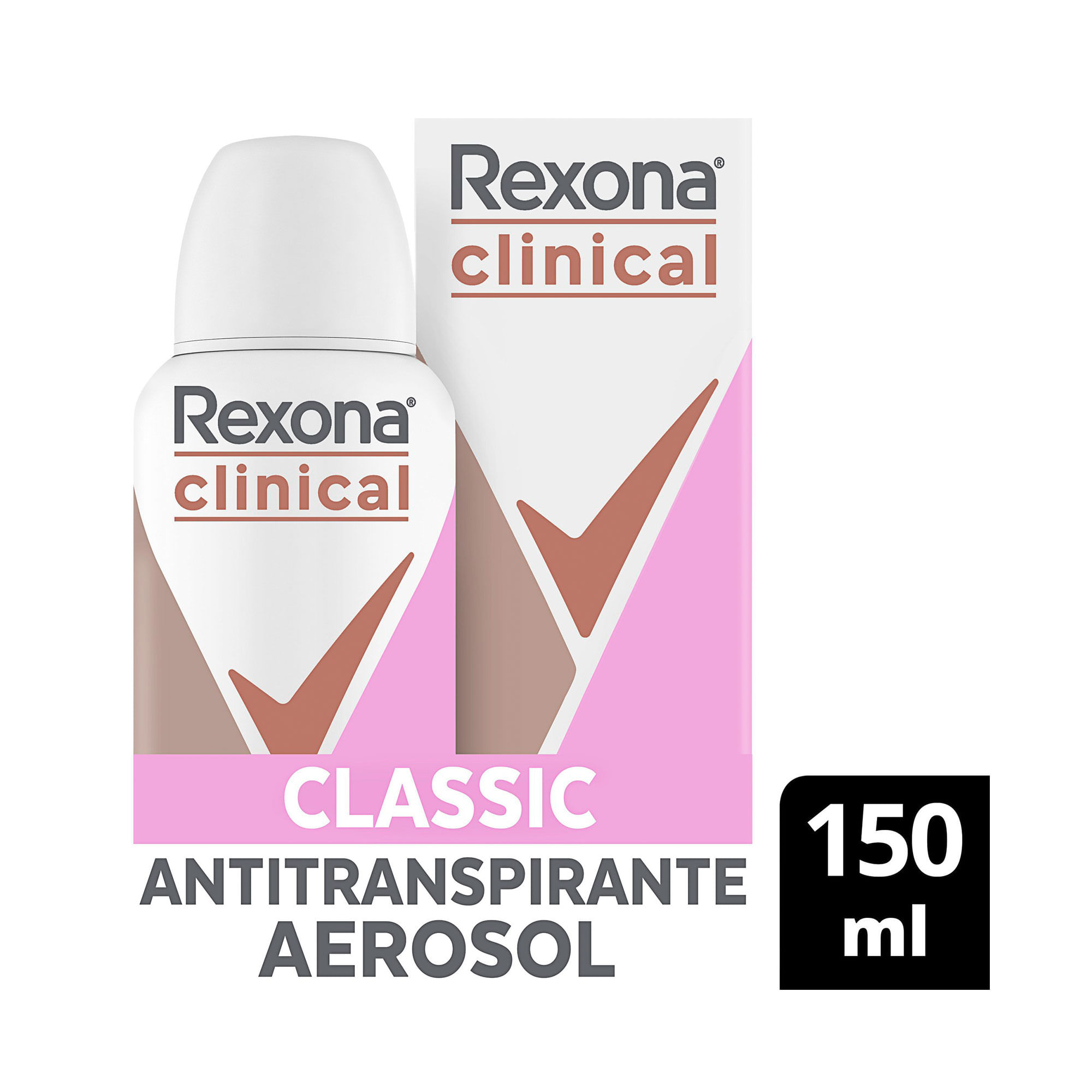 Antitranspirante En Aerosol Rexona Clinical Classic 96h 150ml