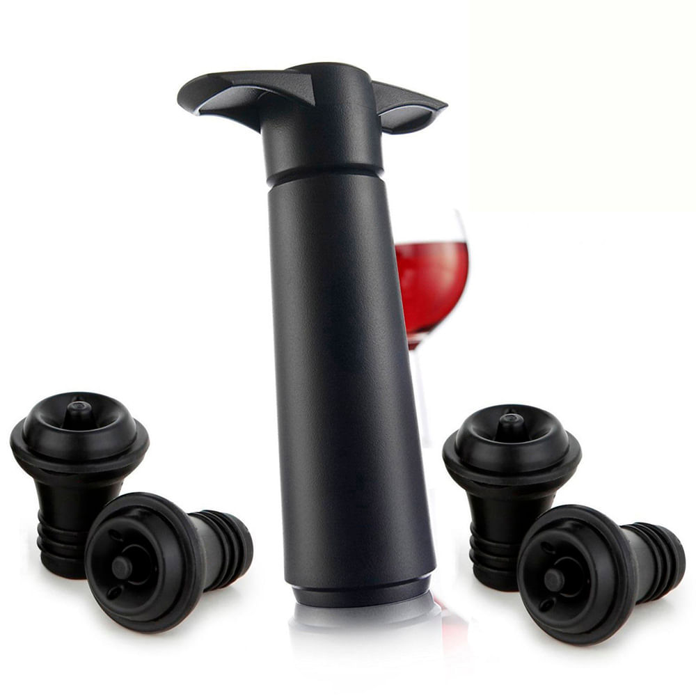 Bomba de Vacío Manual Para Vino Gadnic + 4 Tapones