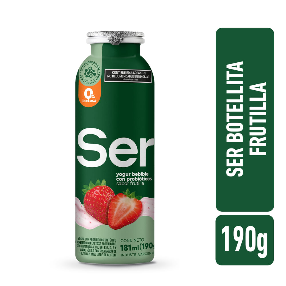 Yogur bebible sabor frutilla Ser 190 grs