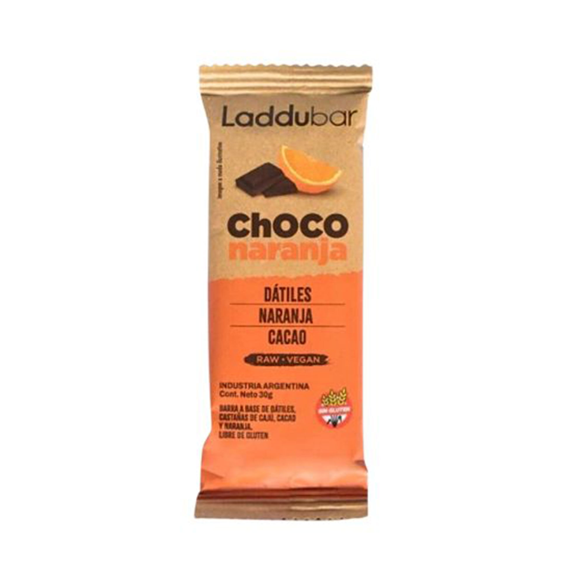 Barrita vegana Laddubar choconaranja 30 grs
