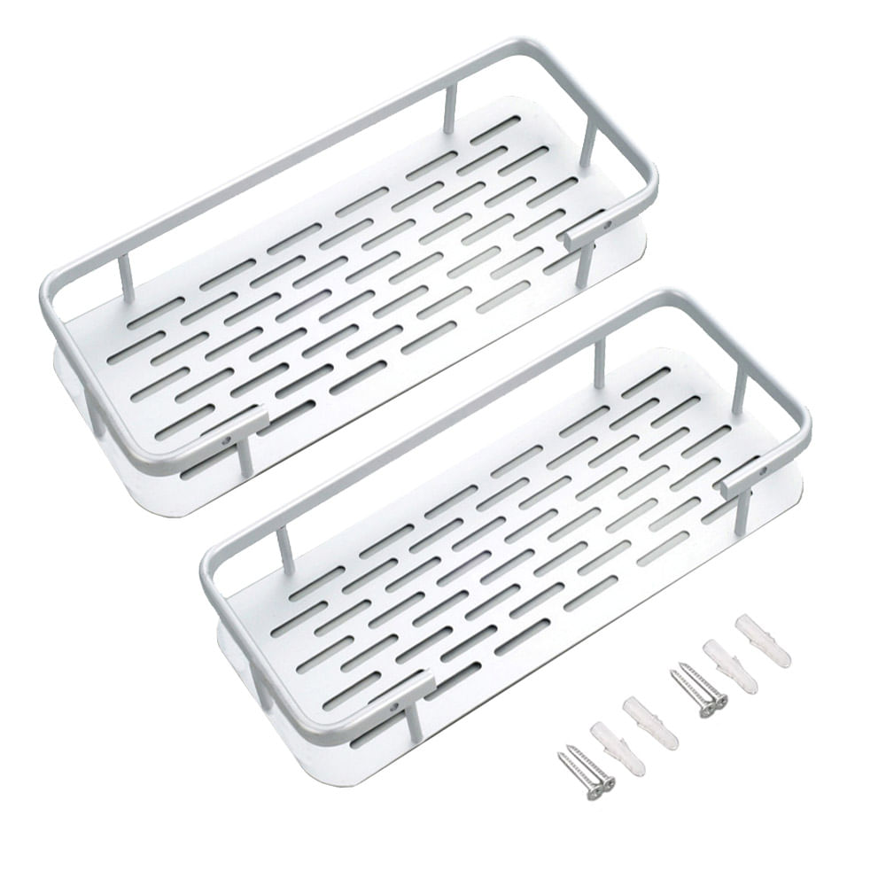 Set x2 de Estantes de Baño Rectangular Gadnic Apto Ducha