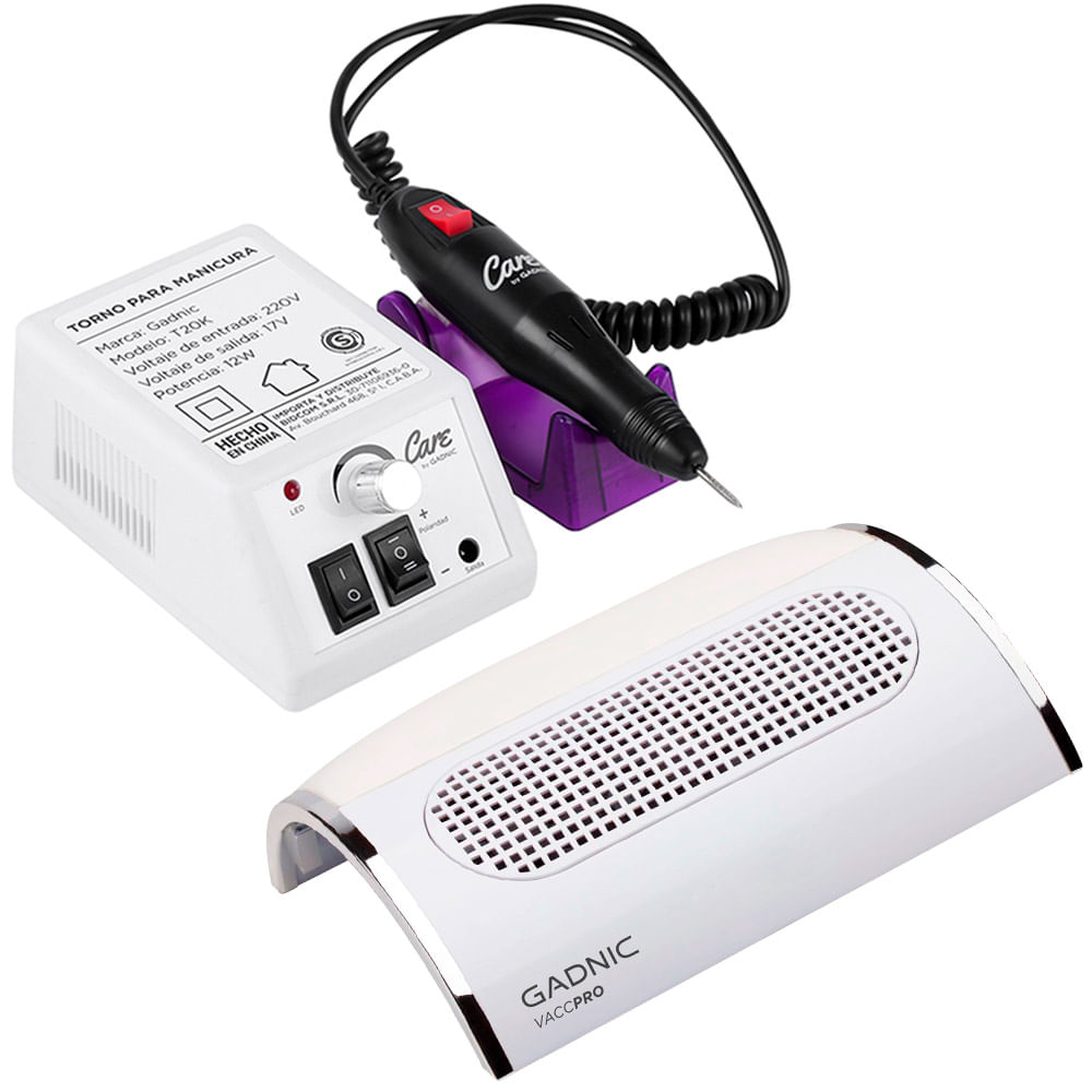 Kit de Extractor De Polvo Para Uñas + Torno Manicura Gadnic