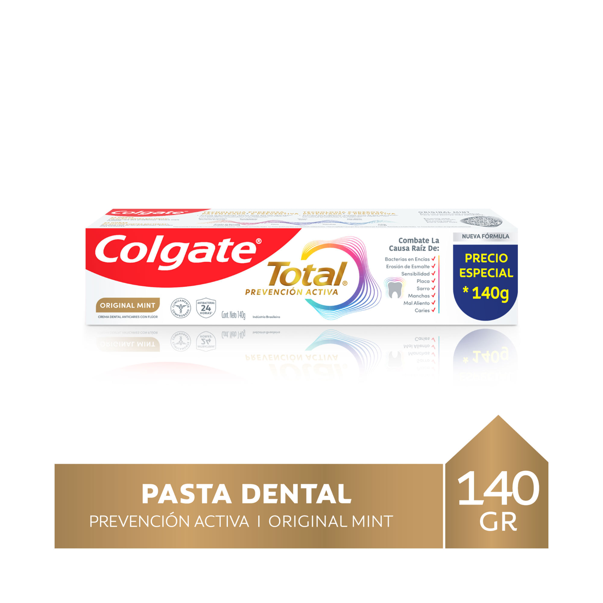 Pasta Dental Colgate Total Prevención Activa Original Mint 140 G