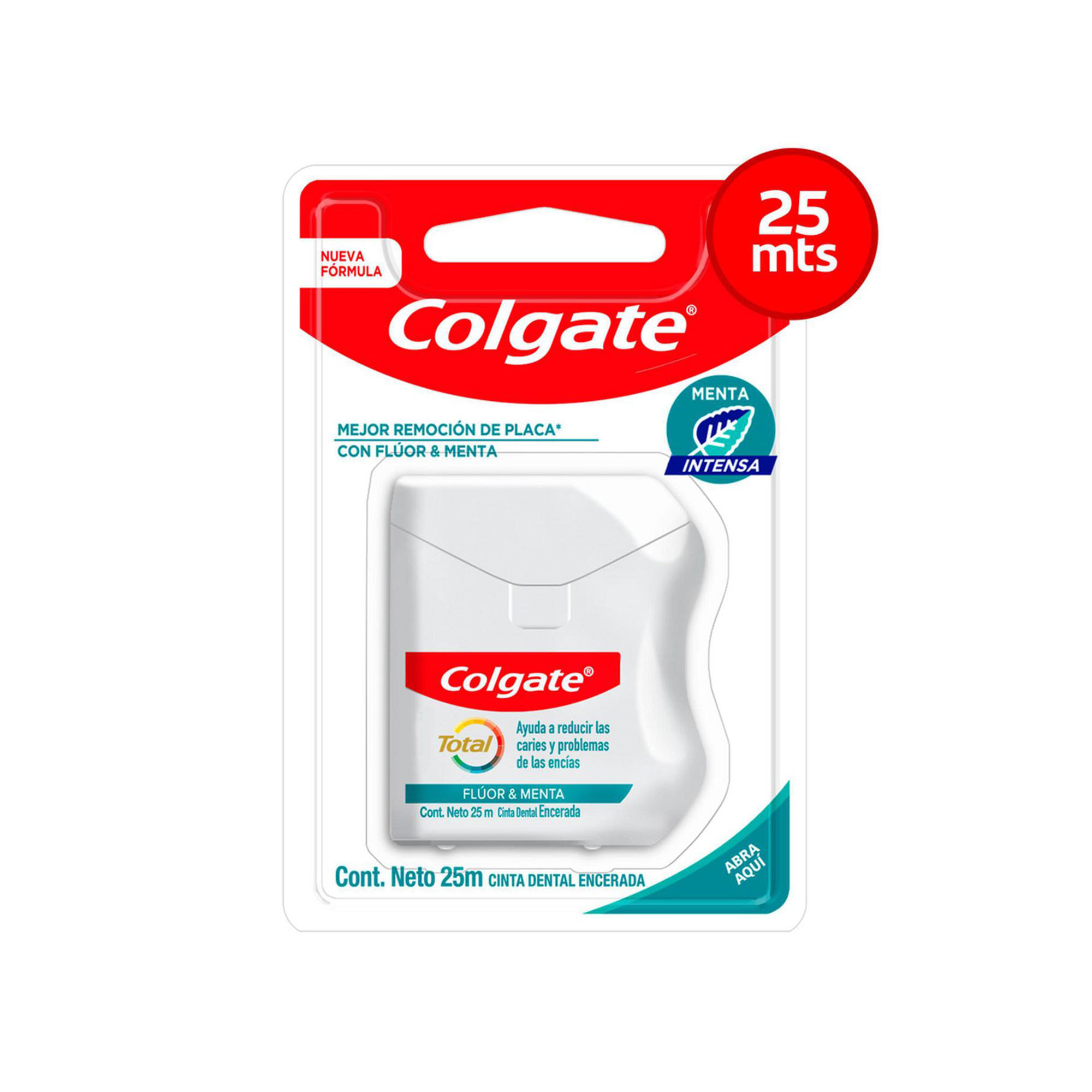 Hilo Dental Colgate Total 12 Fluor Y Menta 25 M