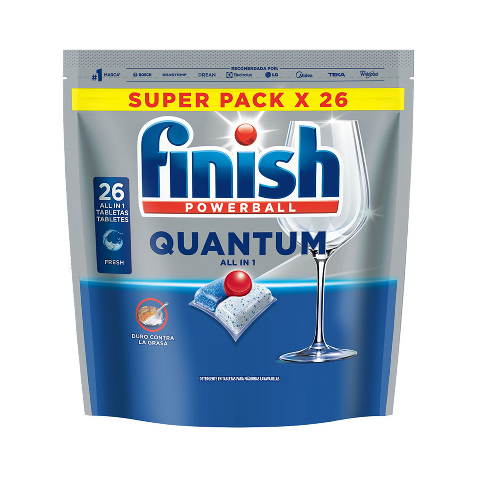 Detergente Finish tabletas quantum dp 26 uni