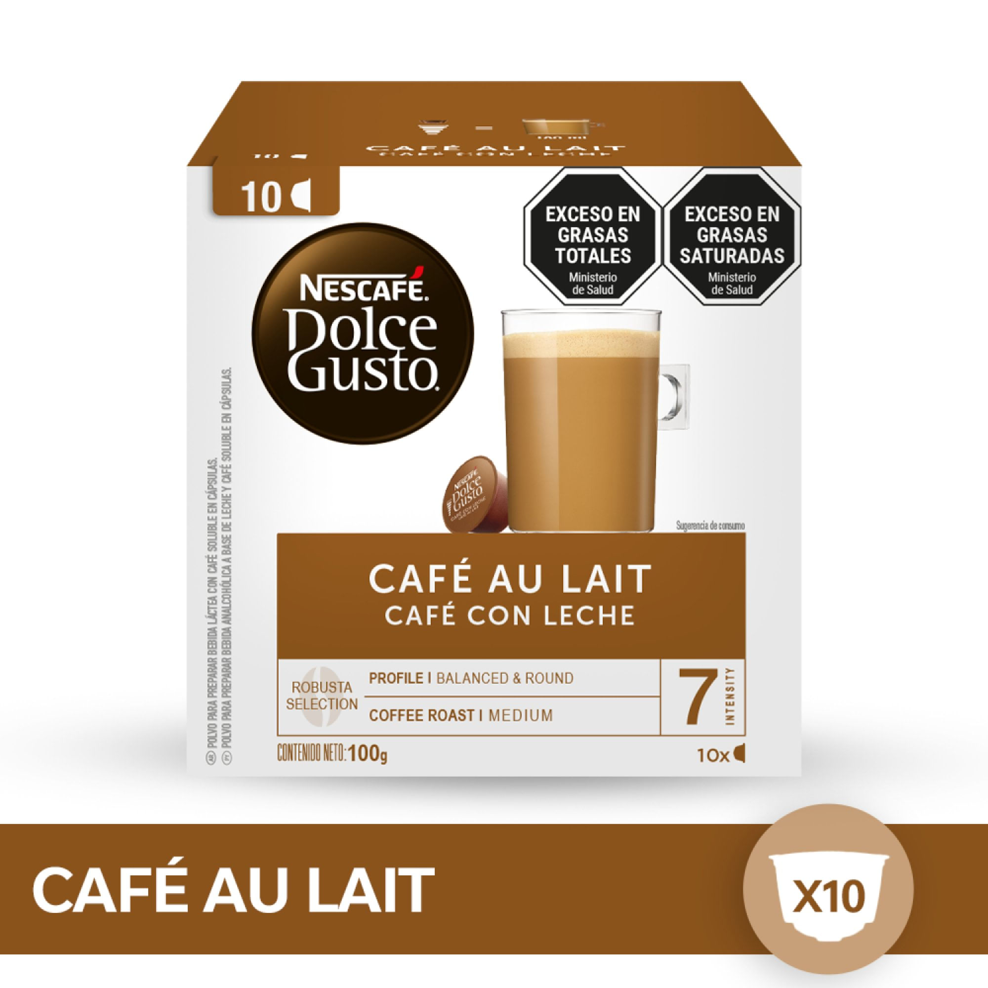 Cápsulas De Café Nescafé® Dolce Gusto® Con Leche 10 U