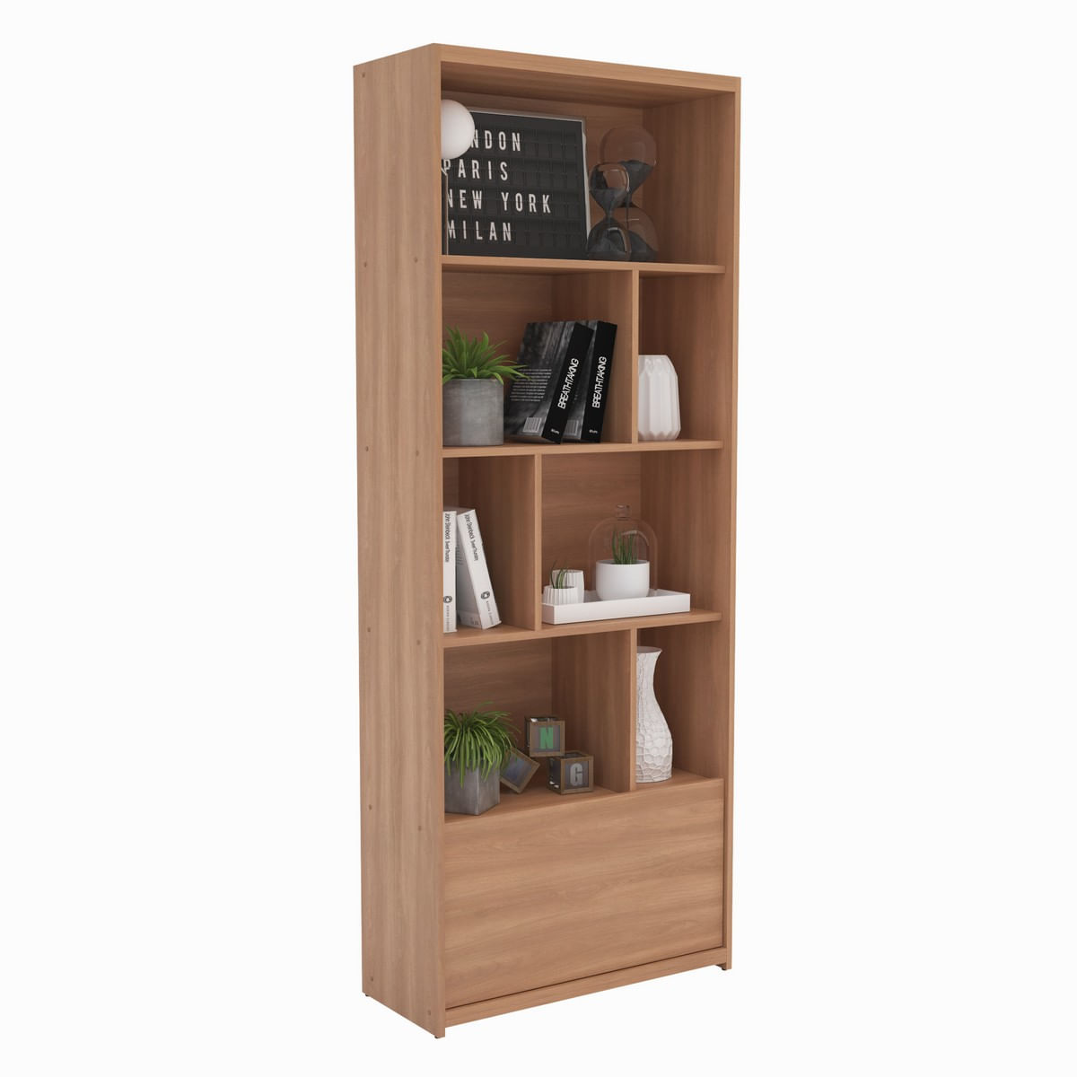 Estanteria Biblioteca Mueble Exhibidor 1 Puerta MDF Mix Match
