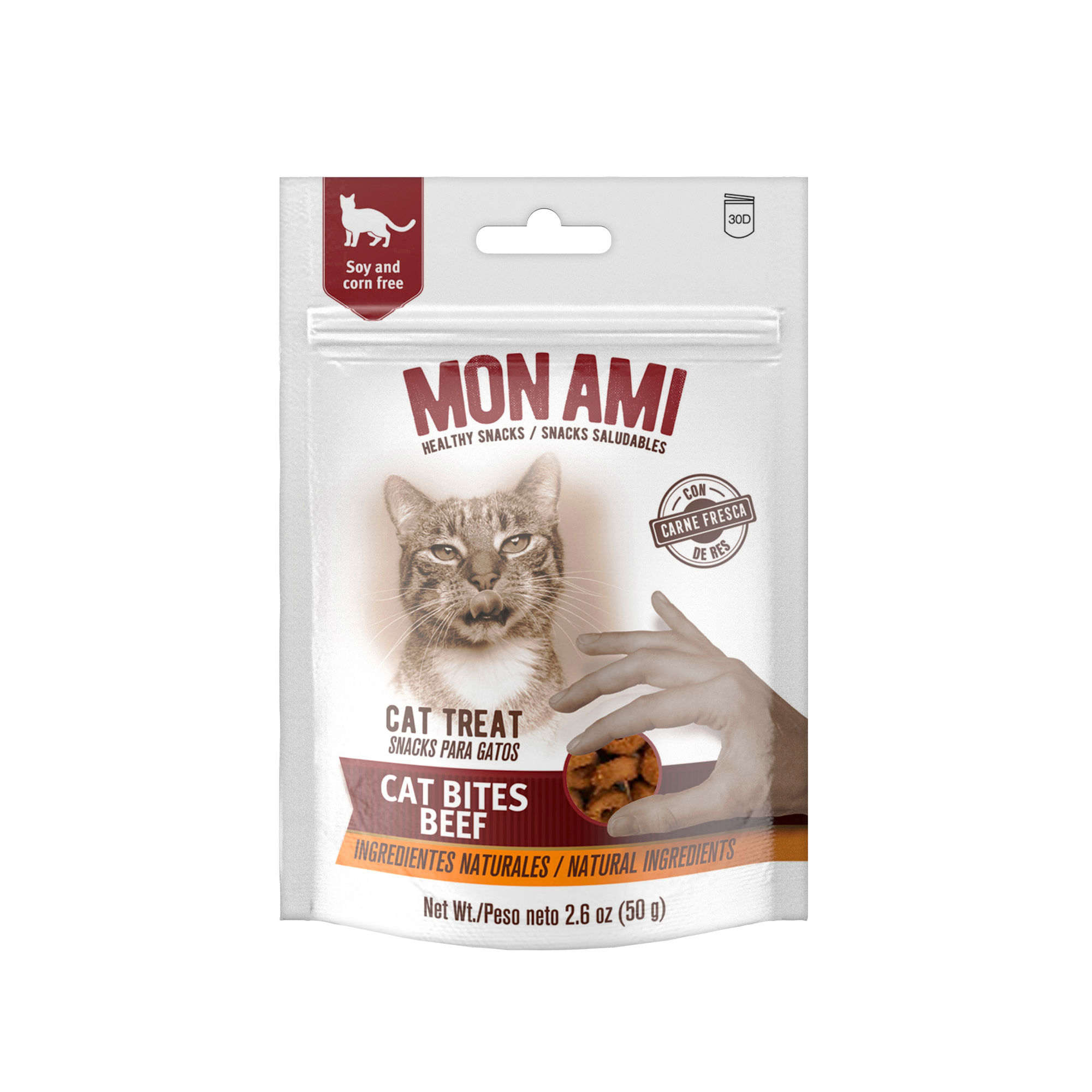 Snack Para Gatos Mon Ami Cat Bites Beef 150 G