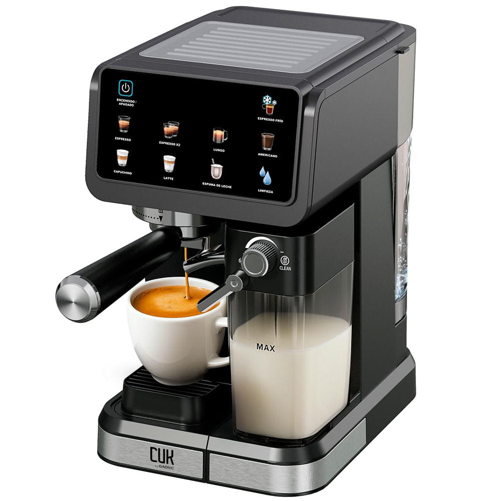 Cafetera Expreso Cuk By Gadnic Cm5600 Semi AutomáTica 20 Bar Con Espumador De Leche