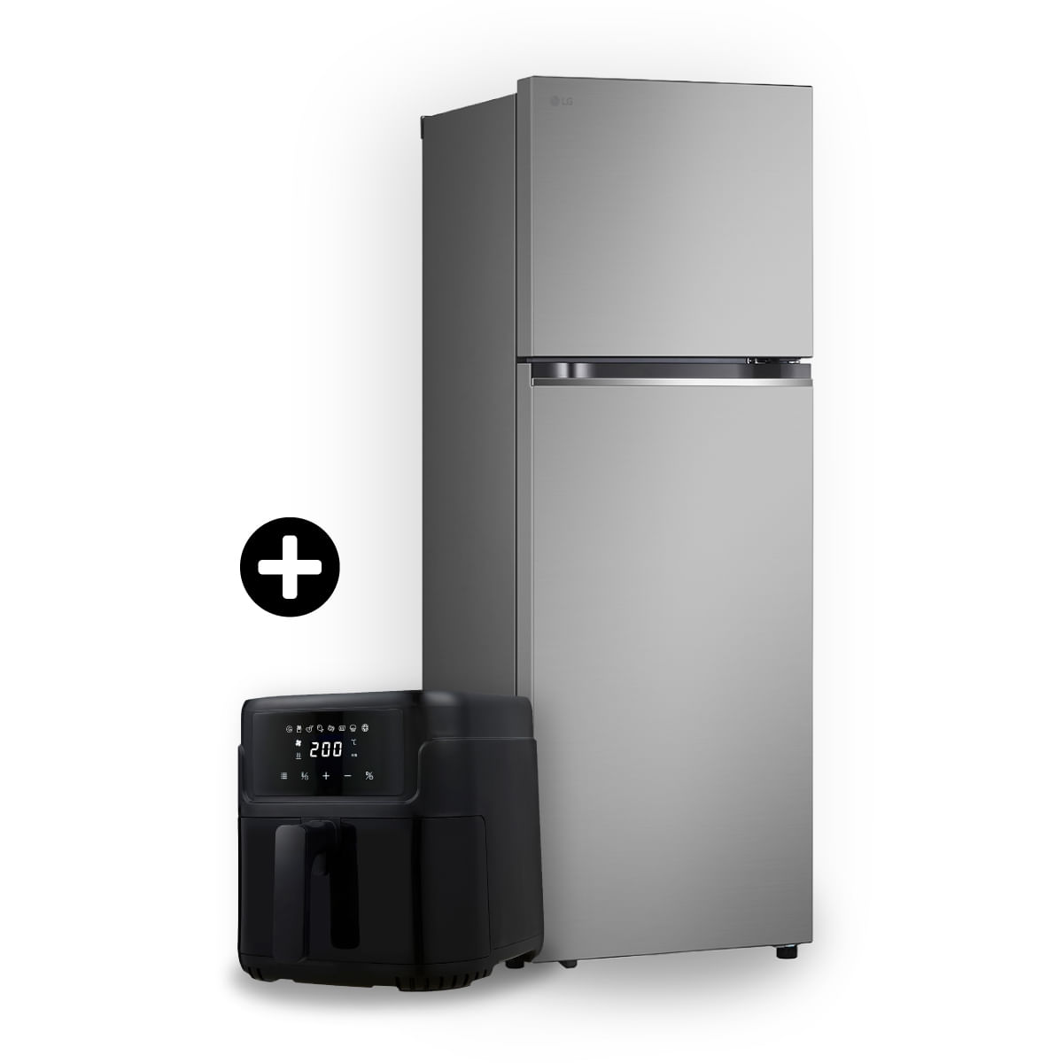 Heladera LG Smart Inverter 335L VT34BPY Top Freezer Plateado
