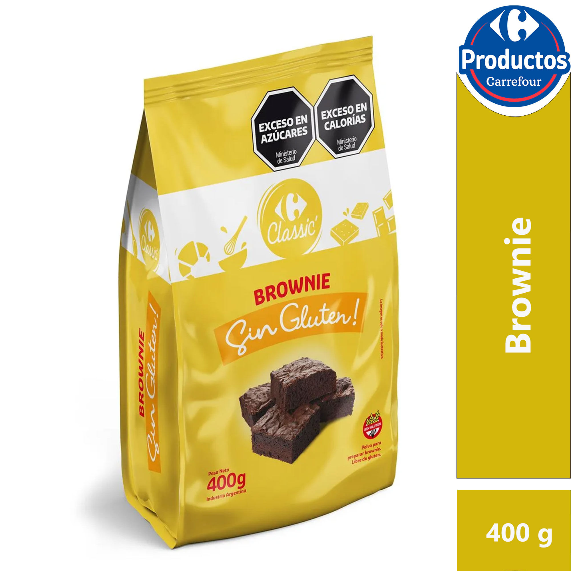 Premezcla brownie Carrefour Classic sin gluten 400 grs