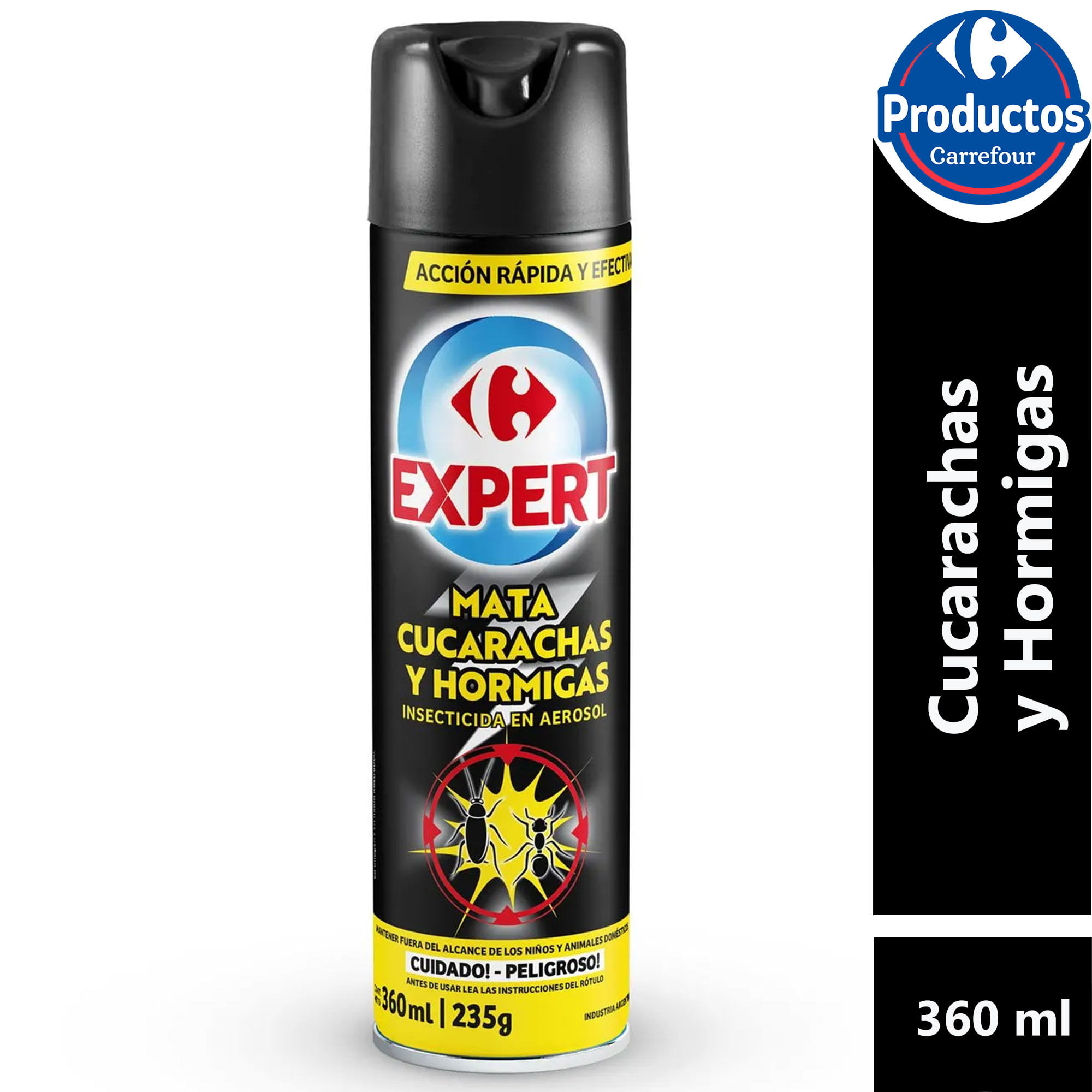 Insecticida Carrefour Expert mata cucarachas en aerosol 360 ml