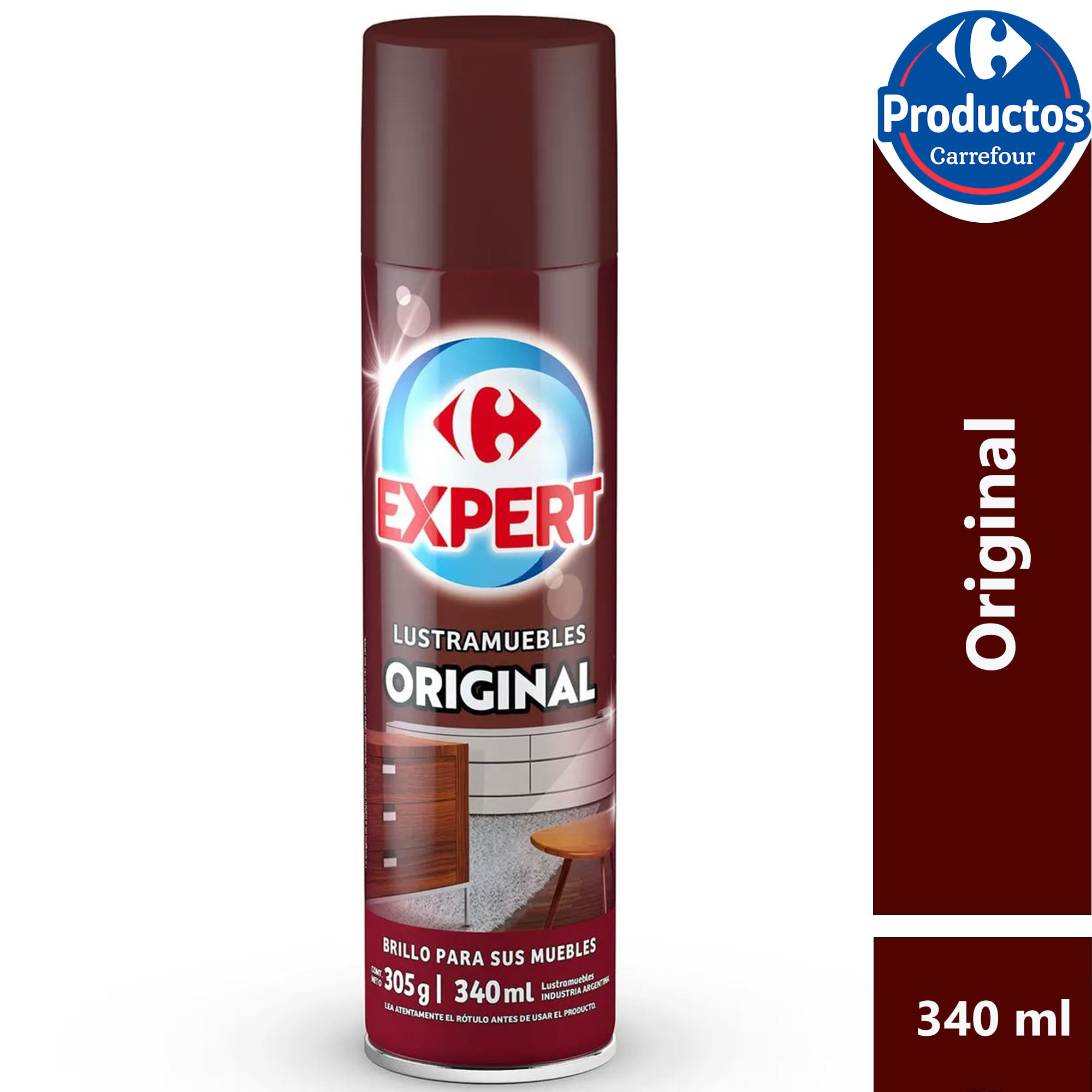 Lustramuebles en aerosol Carrefour Expert 340 ml