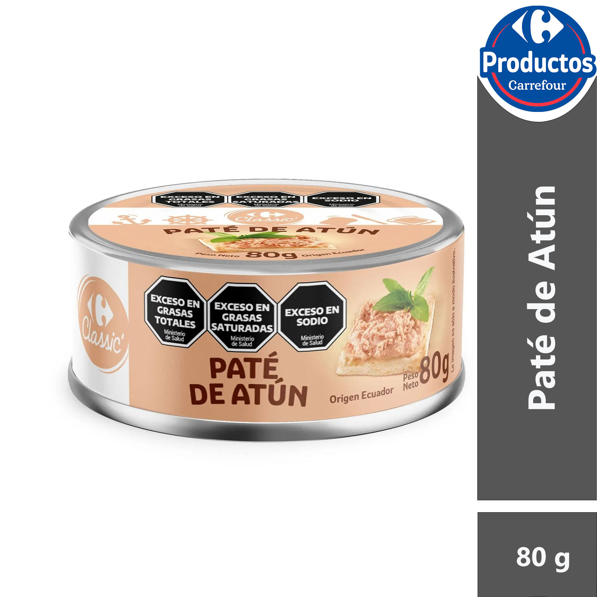 Paté de atún Carrefour Classic 80 grs