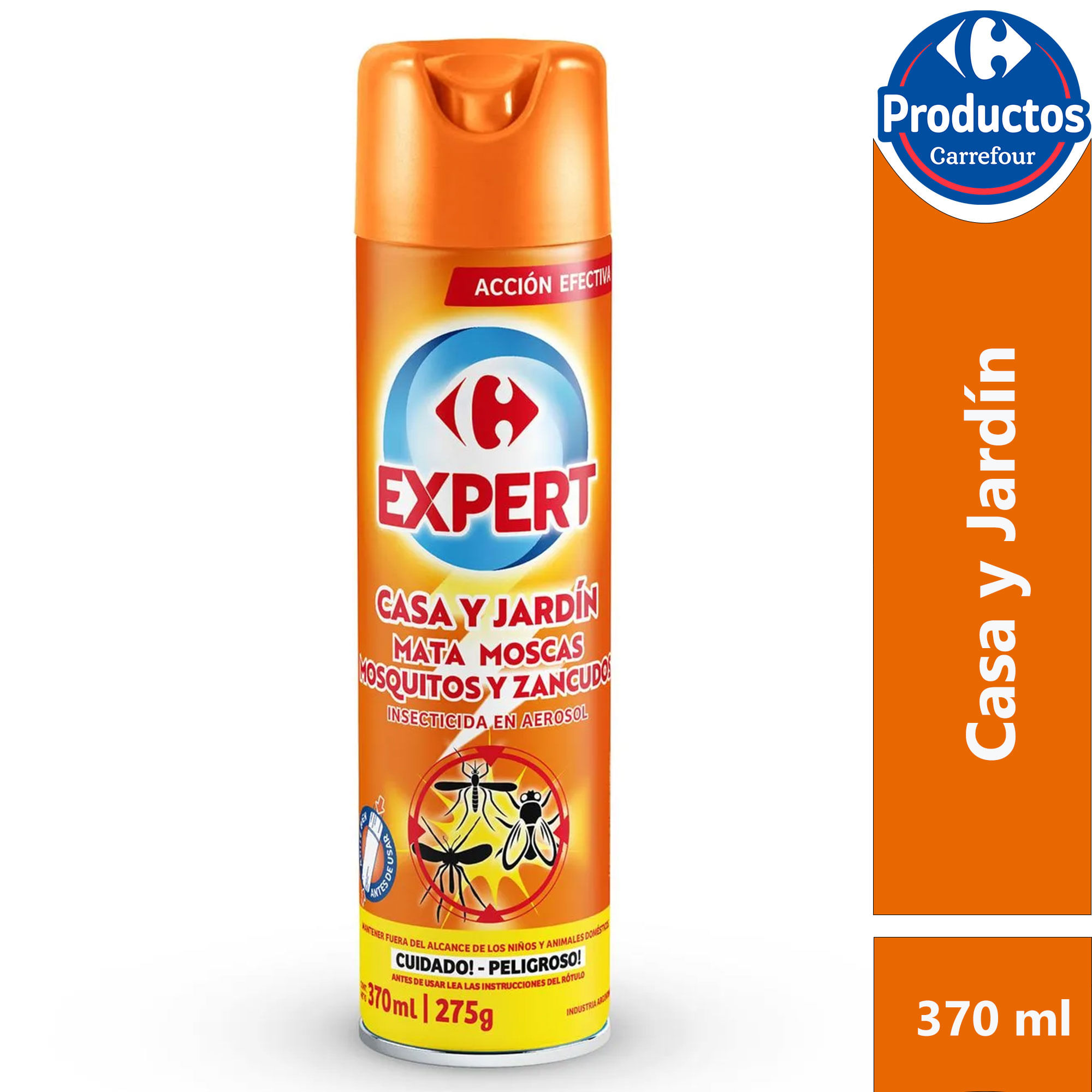 Insecticida Carrefour Expert mata moscas y mosquitos en aerosol 370 ml