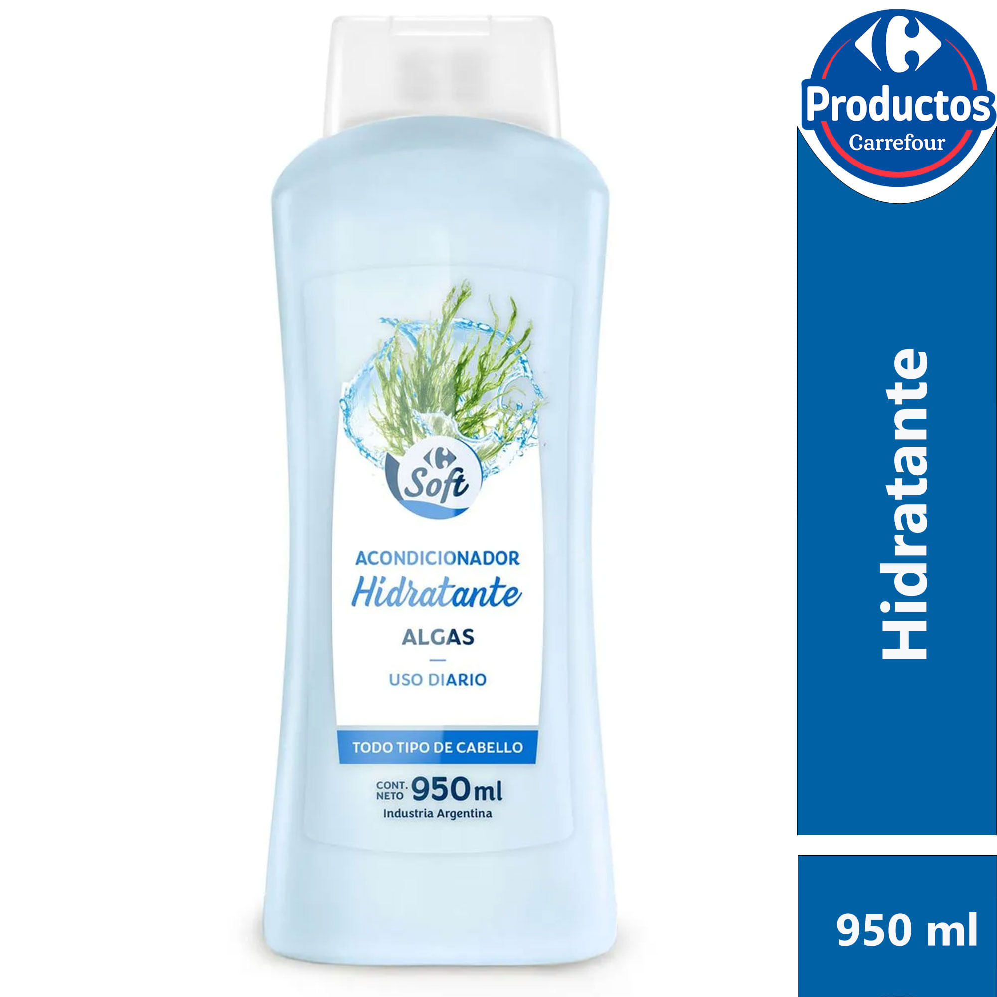 Acondicionador Carrefour Soft algas hidratante 950 ml