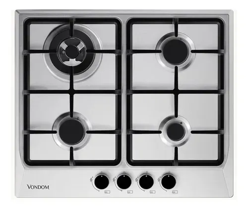Anafe A Gas Vondom Empotrable Acero Inoxidable 60 Cm