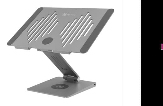 Docking station Klipxtreme dockstar  9 en 1 con soporte para laptopy plataforma carga inalambrica (k