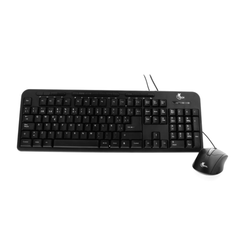 Combo teclado mouse Xtech usb multimedia (xtk-301s)