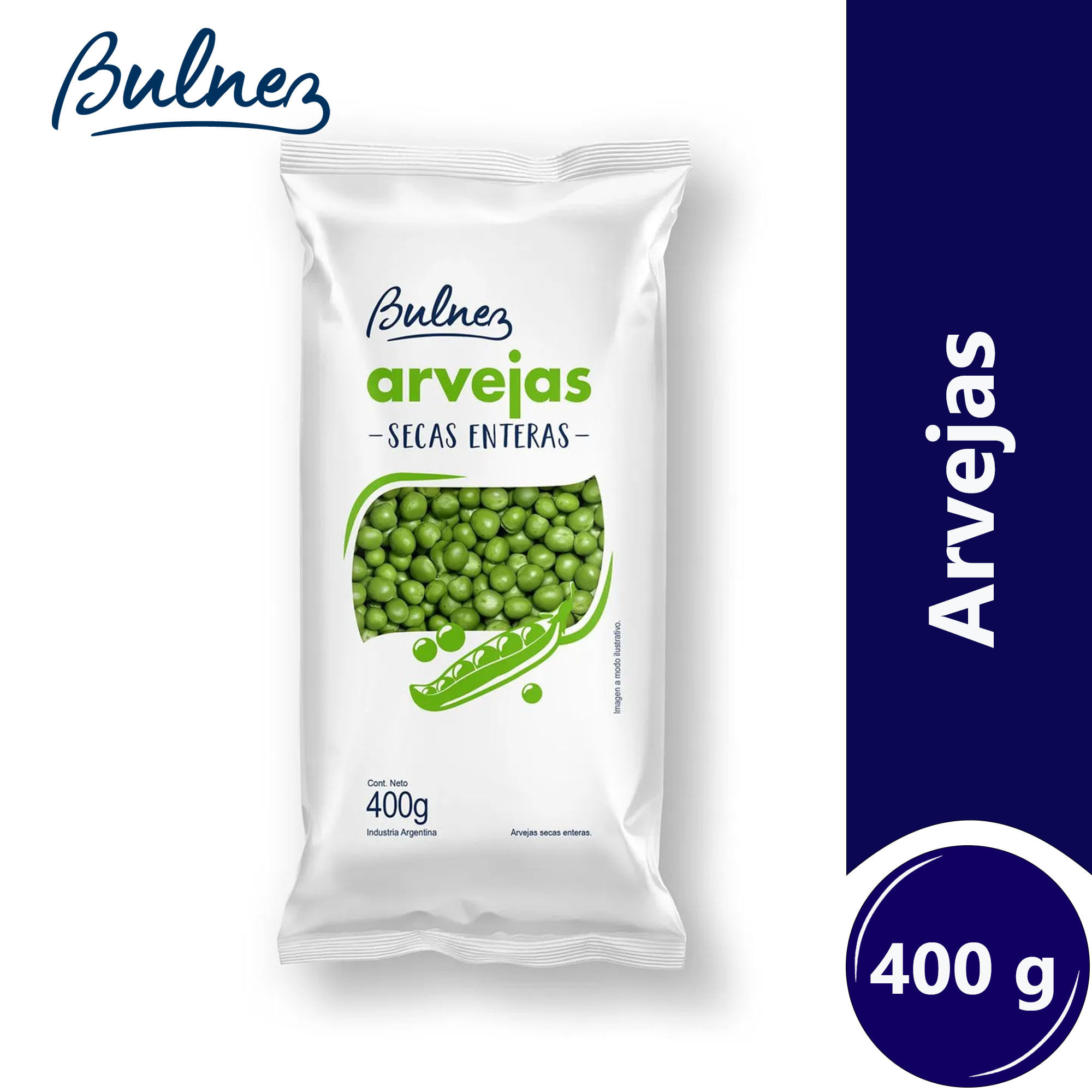 Arvejas secas enteras Bulnez 400 grs